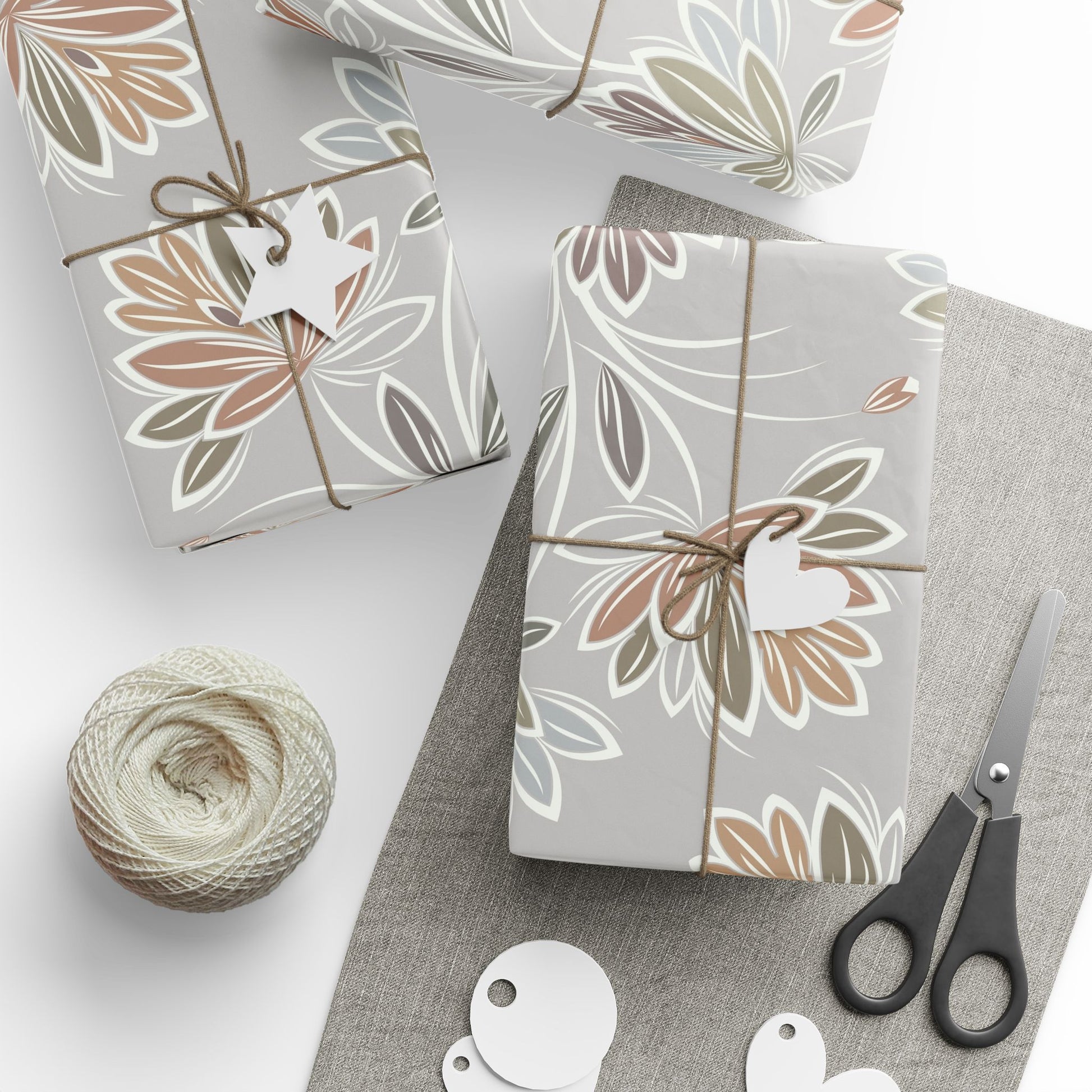 Floral Wrapping Paper - Elegant Gift Wrap for Special Occasions, Eco-Friendly, Birthday, Wedding, Holiday Gifts - aMOOsing Designs