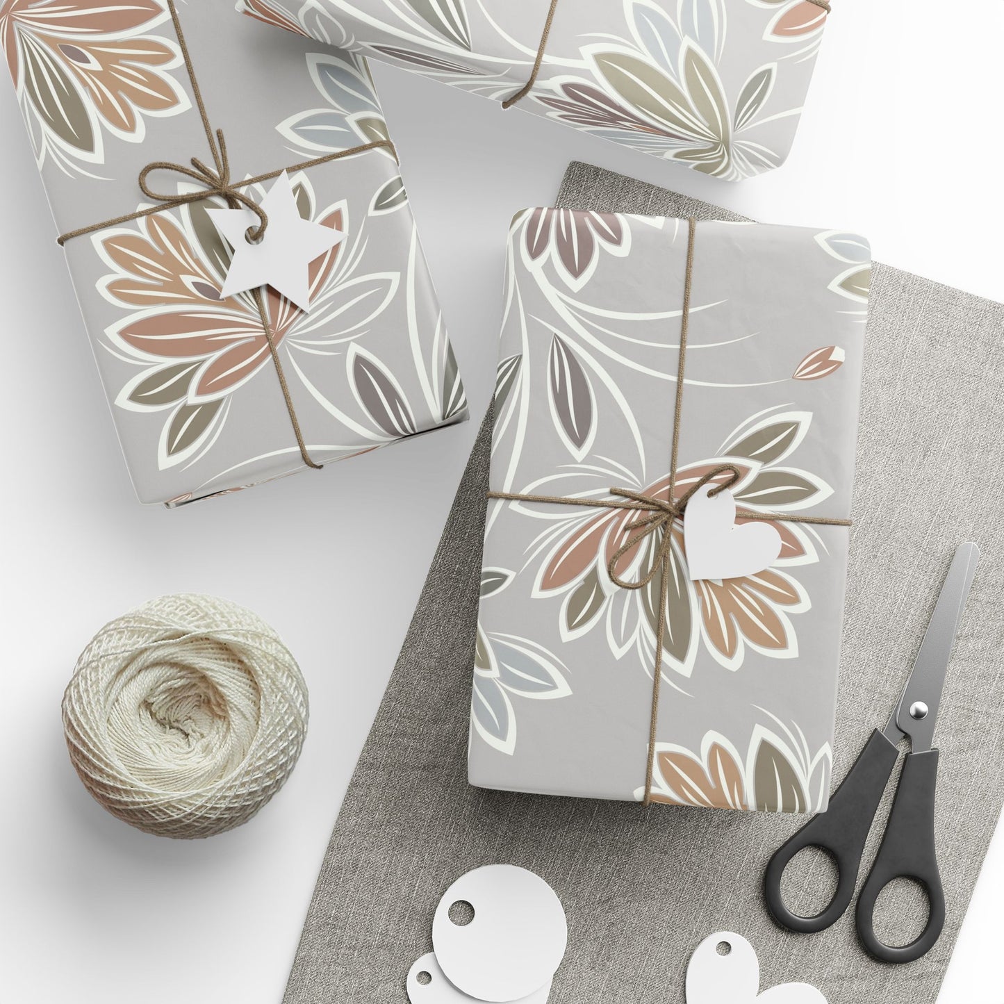 Floral Wrapping Paper - Elegant Gift Wrap for Special Occasions, Eco-Friendly, Birthday, Wedding, Holiday Gifts - aMOOsing Designs
