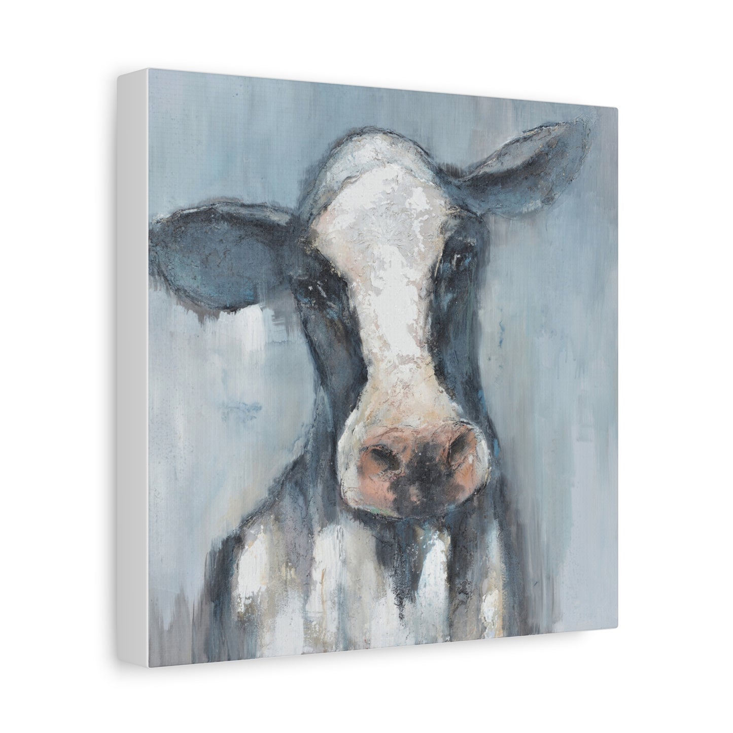 Rustic Cow Portrait Canvas Wall Art - Perfect Farmhouse Decor - aMOOsing Designs
