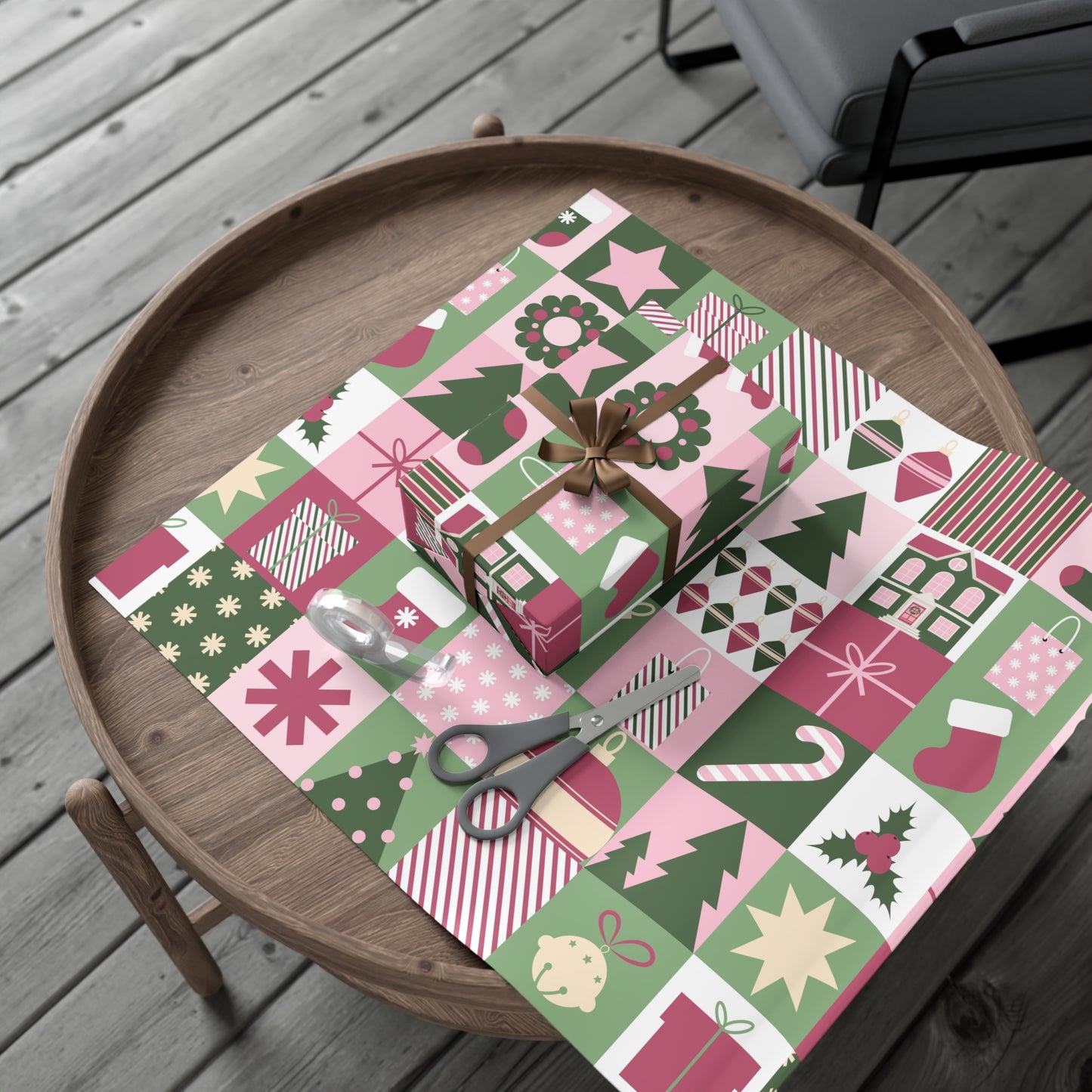 Festive Holiday Gift Wrap Papers - Christmas Patterns for Joyful Gifting - aMOOsing Designs