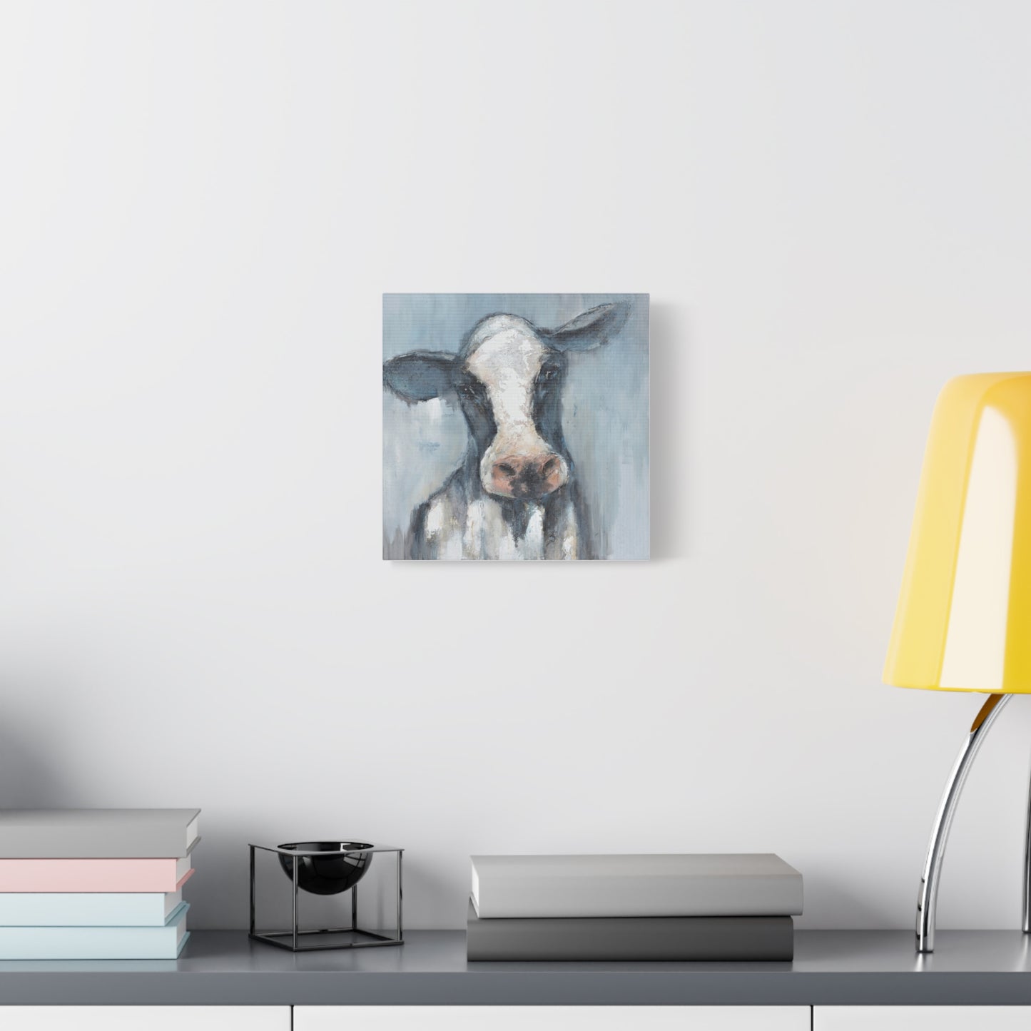 Rustic Cow Portrait Canvas Wall Art - Perfect Farmhouse Decor - aMOOsing Designs