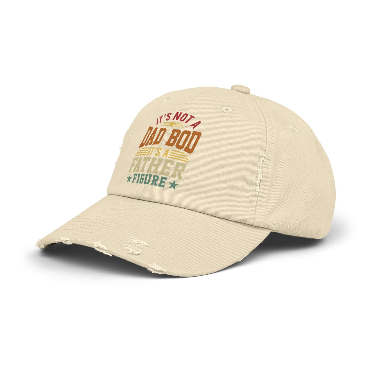 Distressed Cap | It's Not a Dad Bod, It's a Father Figure, Fun Gift for Dad, Father's Day, Casual Wear, Cap for Dads