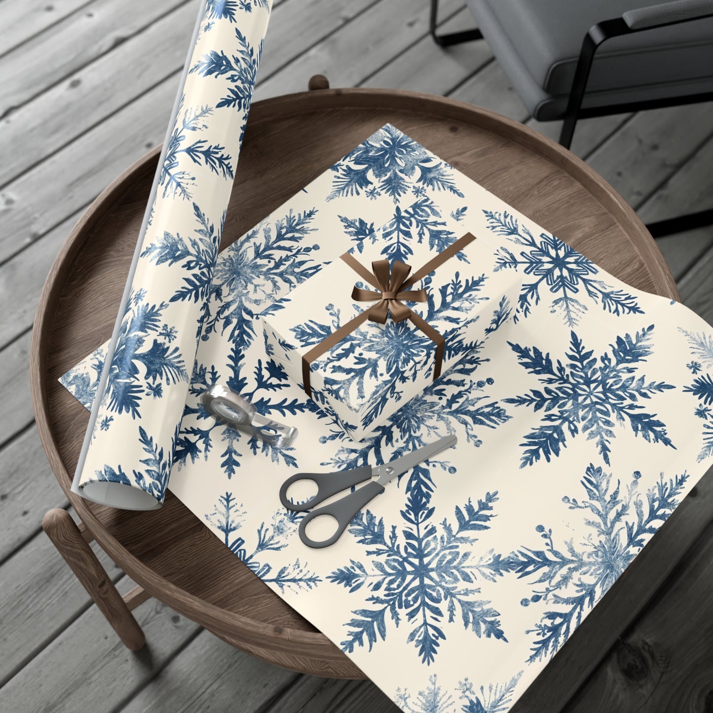 Elegant Snowflake Gift Wrap Papers - Perfect for Holidays and Celebrations - aMOOsing Designs