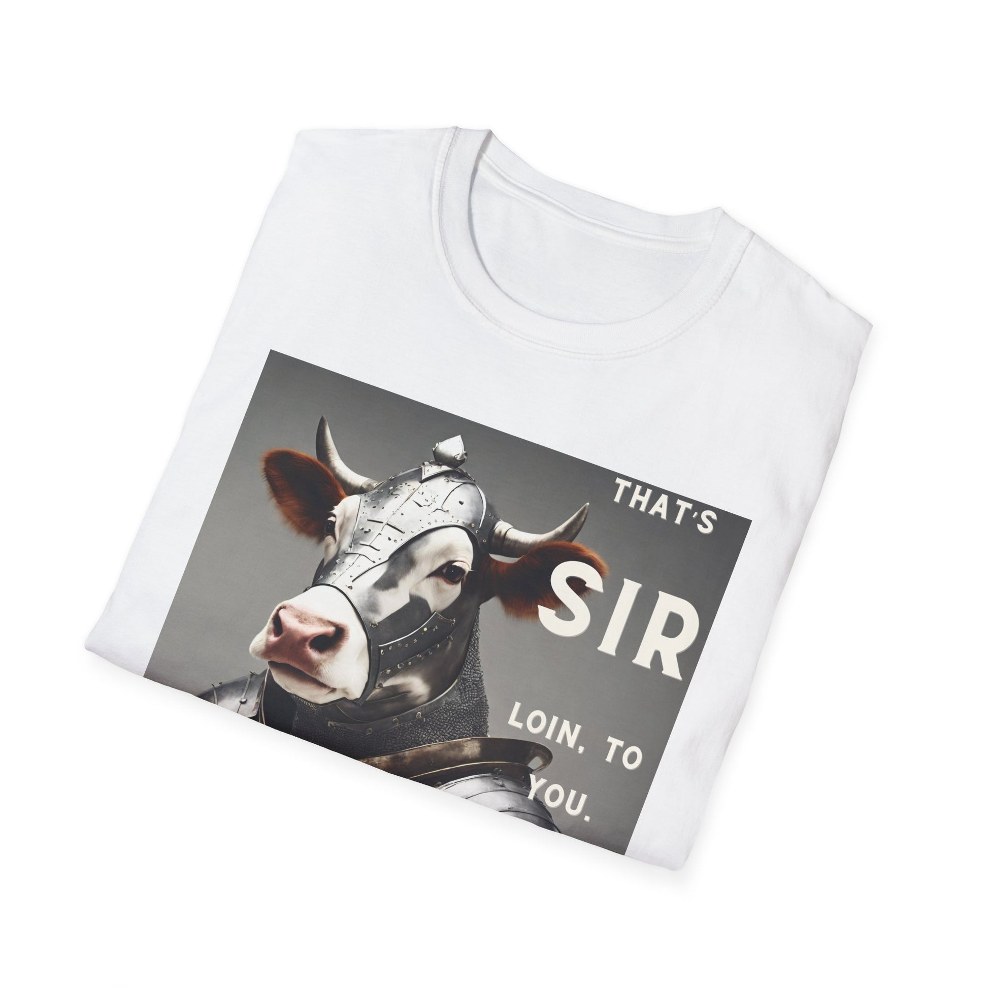 SIR Loin- Unisex Softstyle T-Shirt - aMOOsing Designs
