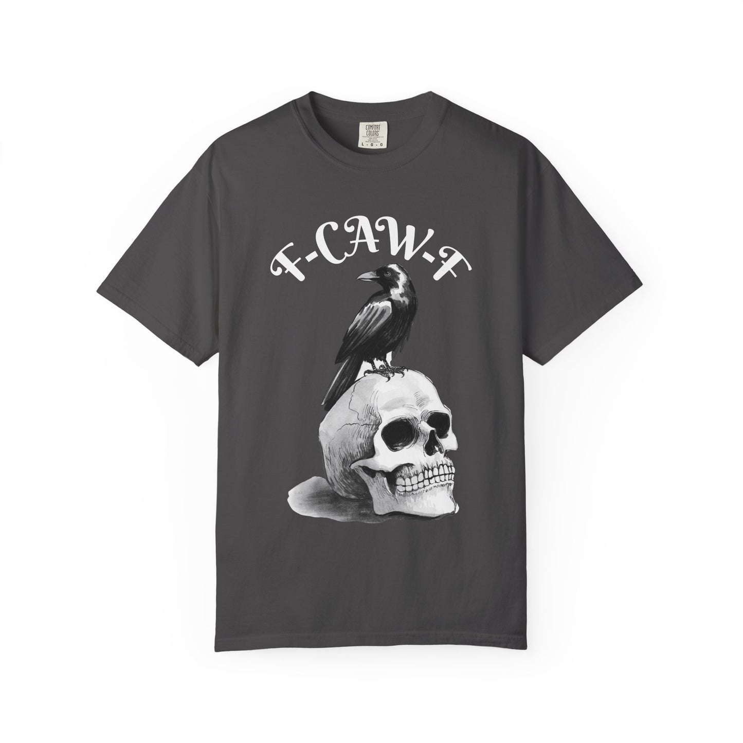 Skull & Crow Tee, Edgy Graphic T-shirt, Unisex Casual Wear, Halloween Costume Shirt, Gothic Style Apparel