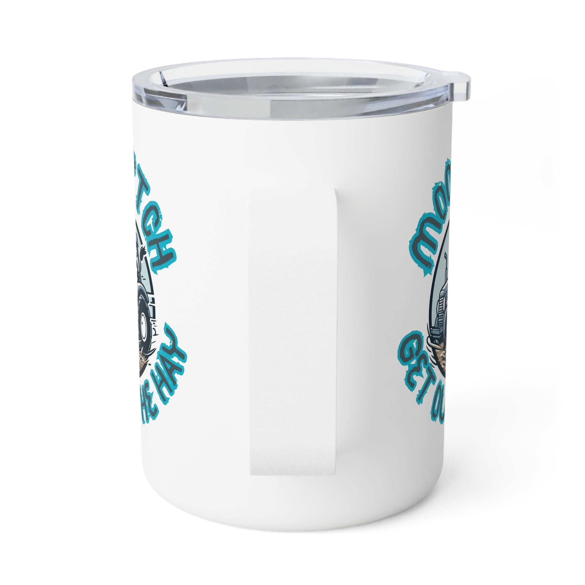 MOO B*tch Get Out The Hay! Funny Cow Insulated Coffee Mug, 10oz - aMOOsing Designs