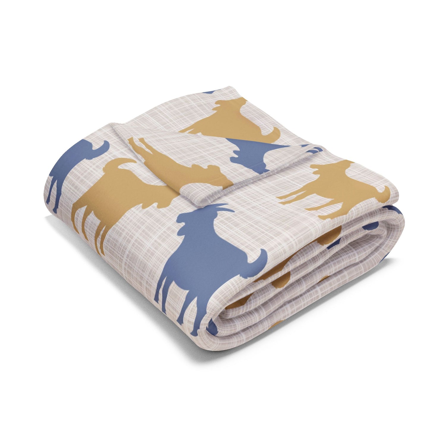 Fleece Blanket, Cozy Goats-Themed Arctic Throw, Bedding Decor, Gift for Animal Lovers, Home Accessory - aMOOsing Designs