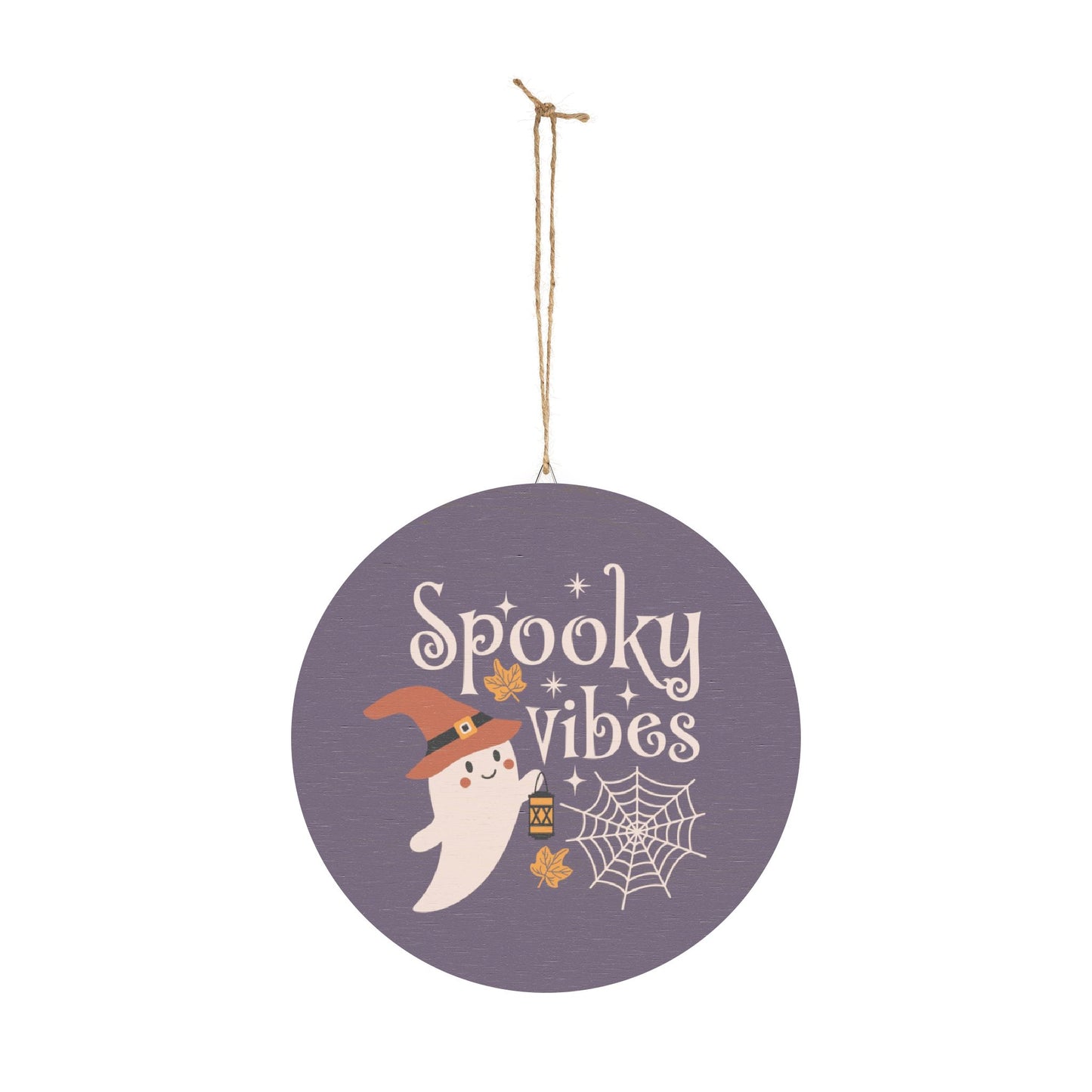 Spooky Vibes Wood Sign, Halloween Decor, Ghost Wall Art, Fall Home Decoration, Autumn Sign, Gift for Halloween Enthusiasts
