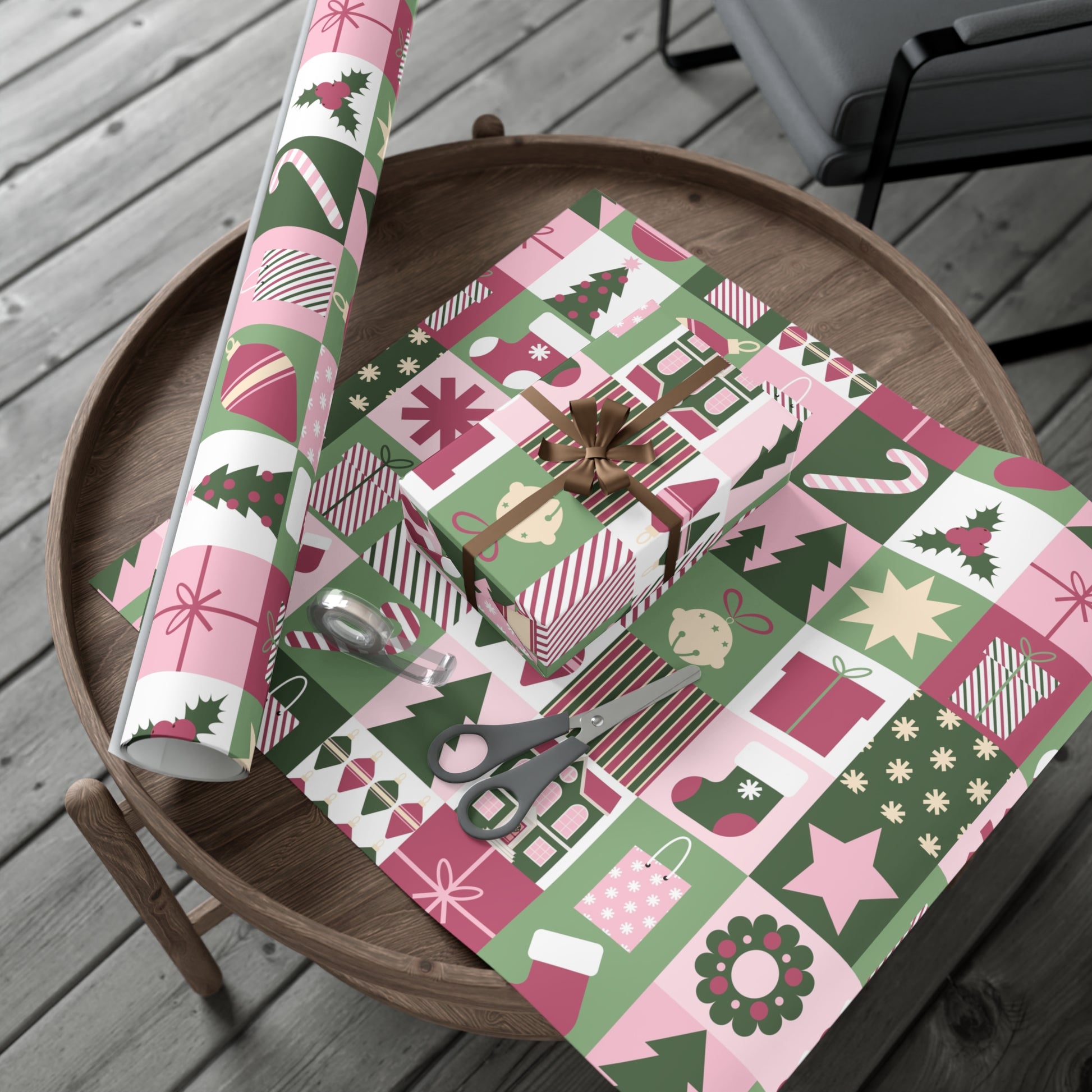 Festive Holiday Gift Wrap Papers - Christmas Patterns for Joyful Gifting - aMOOsing Designs
