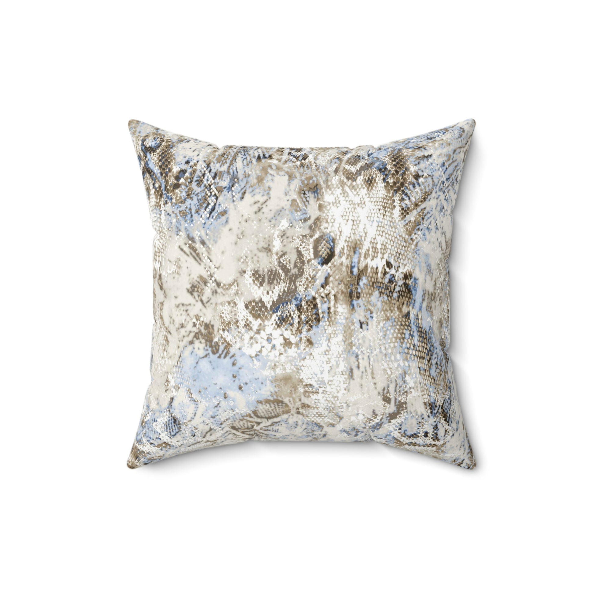 Snakeskin Print Decorative Pillow, Boho Home Decor, Couch Cushion, Cozy Living Room Accent, Unique Gift Idea - aMOOsing Designs