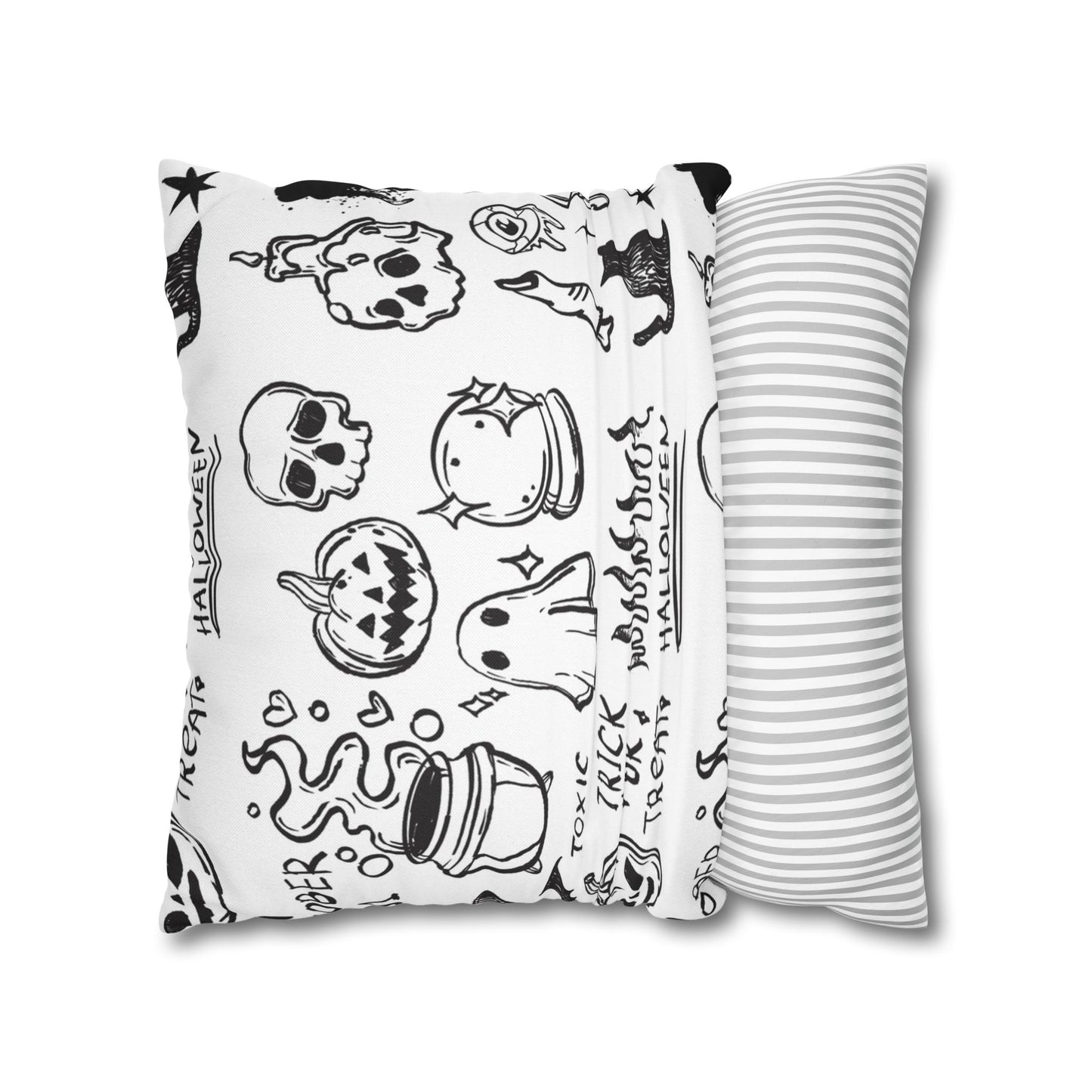 Halloween Ghost Pillowcase, Boo Decor, Spooky Home Cushion, Fall Pillows, Trick or Treat Theme, Holiday Accent Throw