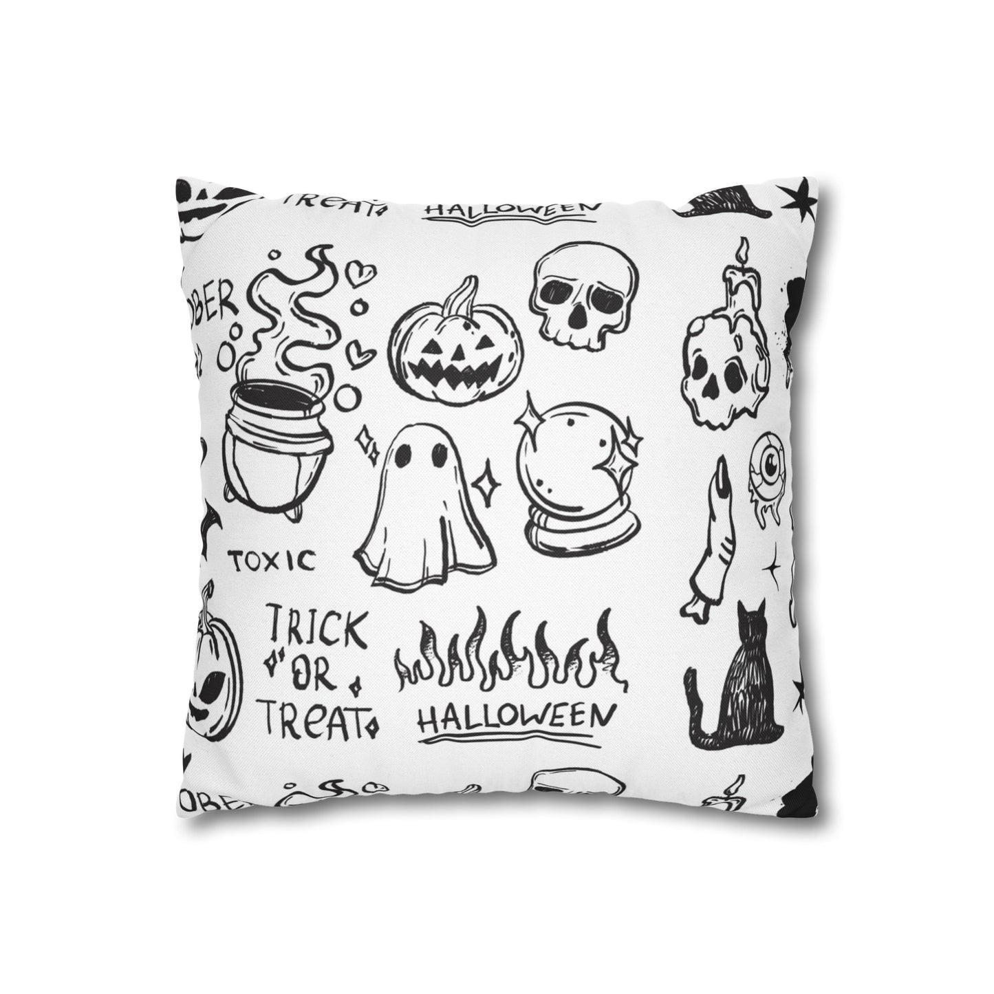 Halloween Ghost Pillowcase, Boo Decor, Spooky Home Cushion, Fall Pillows, Trick or Treat Theme, Holiday Accent Throw