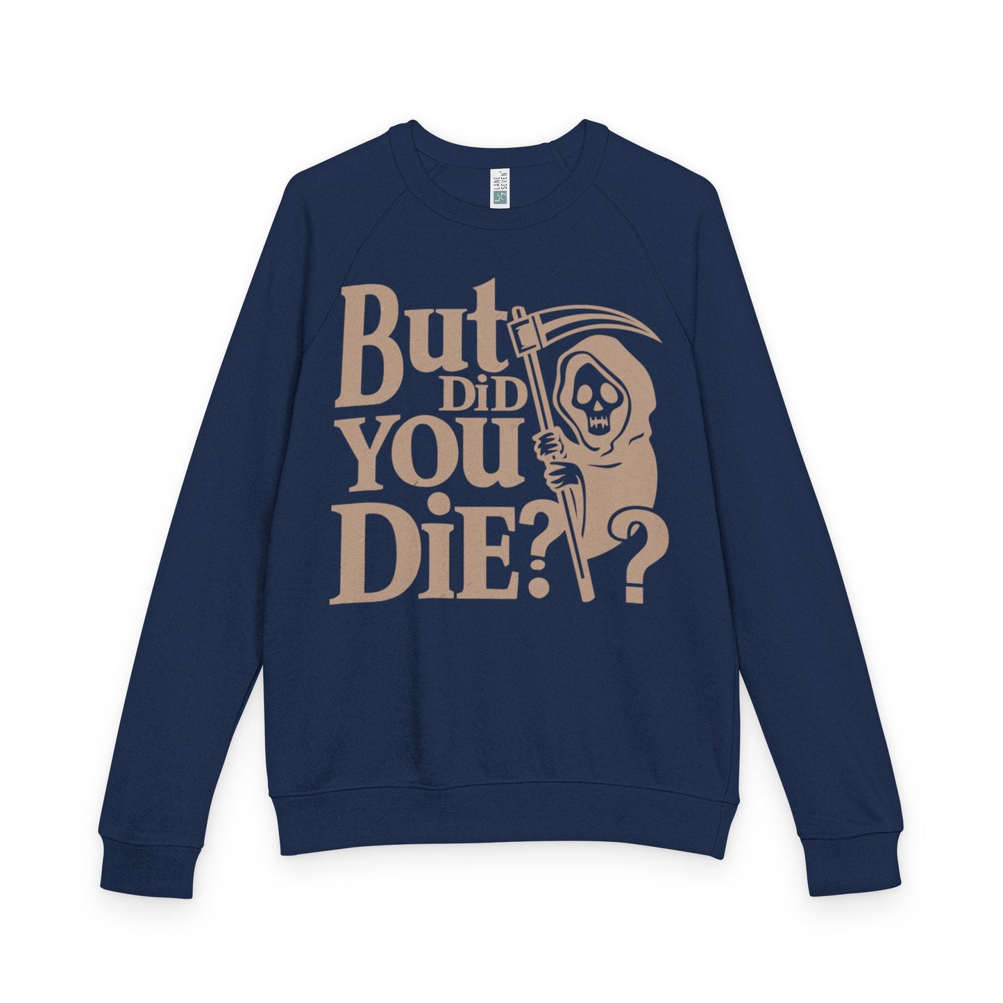 Humorous grim reaper Crewneck Sweatshirt - Fun Gift, Casual Wear, Halloween Apparel, Quirky Statement Top, Cozy Layering Piece