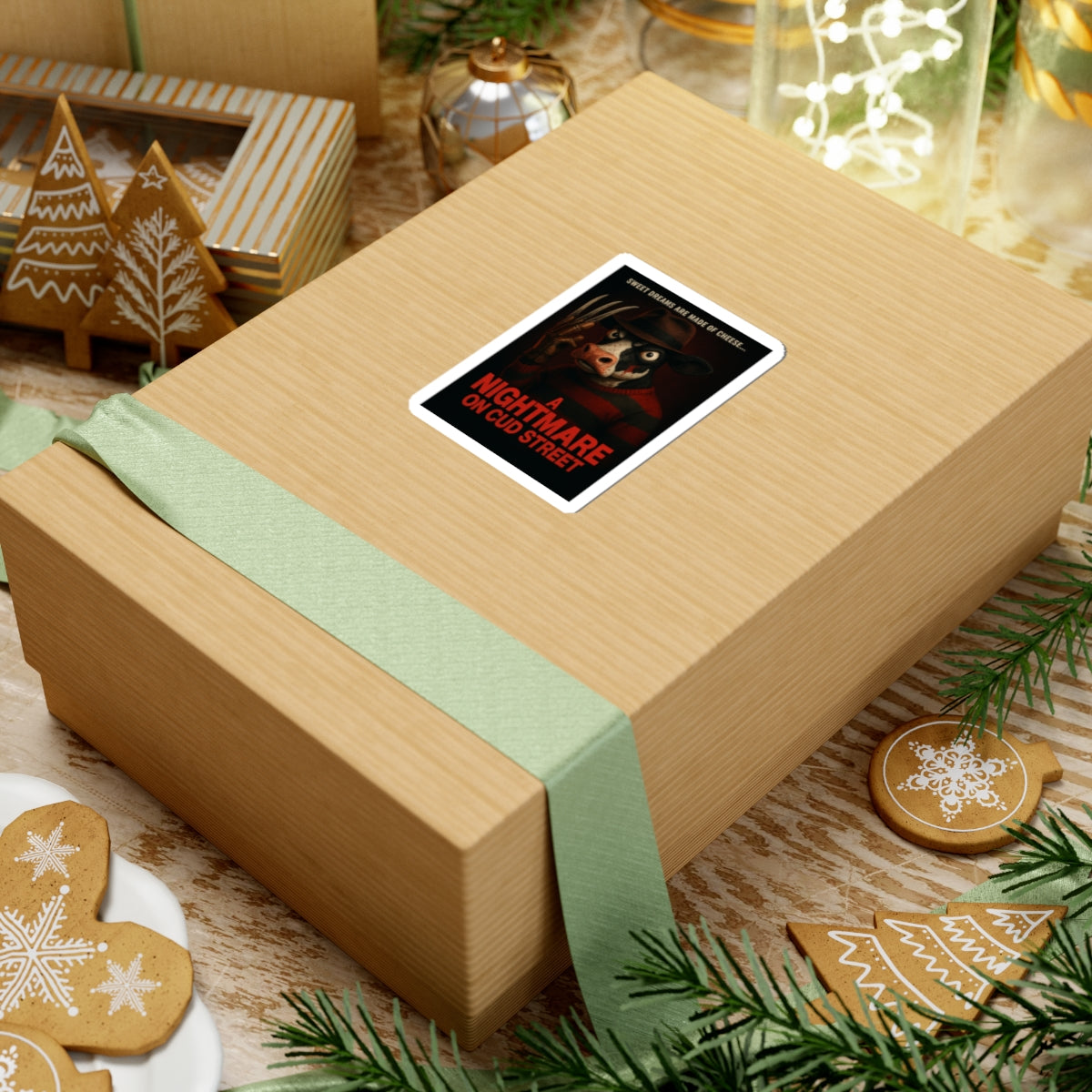 Spooky Cow Kiss-Cut Stickers, Halloween Decor, Fun Cow Stickers, Laptop Stickers, Unique Gift, Quirky Home Accessories