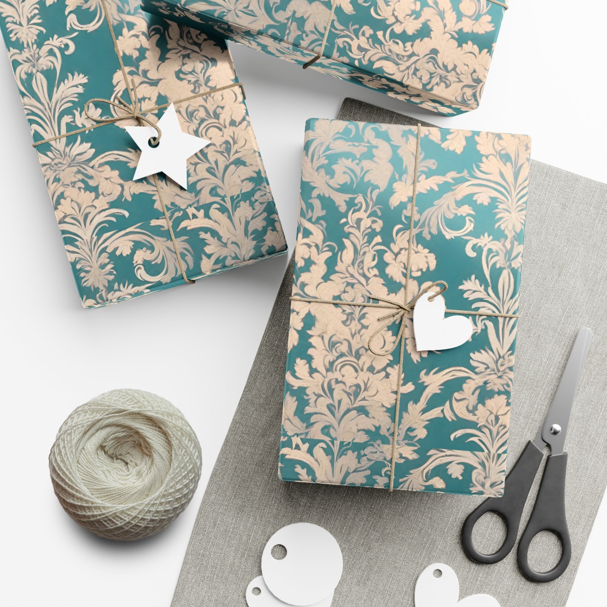 Elegant Floral Gift Wrap Papers, Artisanal Wrapping Paper for Birthdays, Weddings, Holidays, Eco-Friendly Packaging - aMOOsing Designs