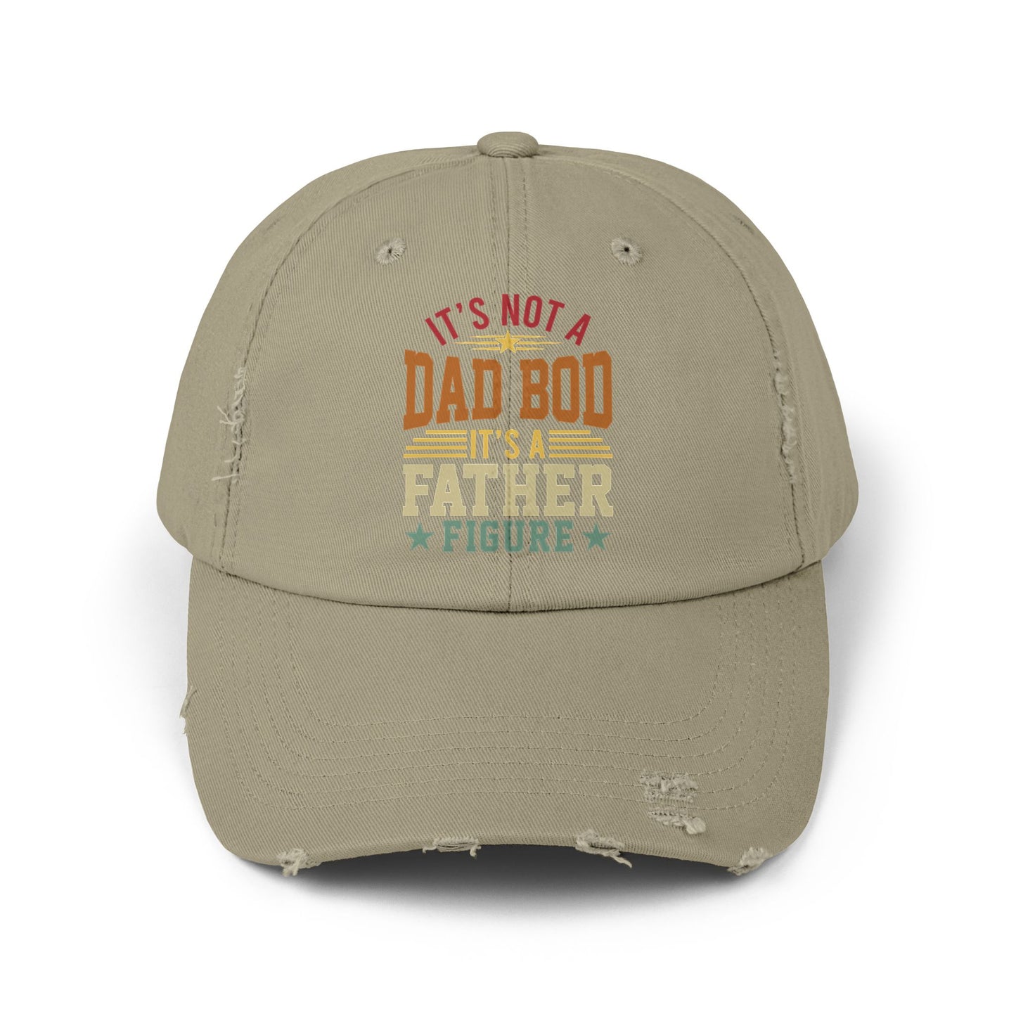 Distressed Cap | It's Not a Dad Bod, It's a Father Figure, Fun Gift for Dad, Father's Day, Casual Wear, Cap for Dads