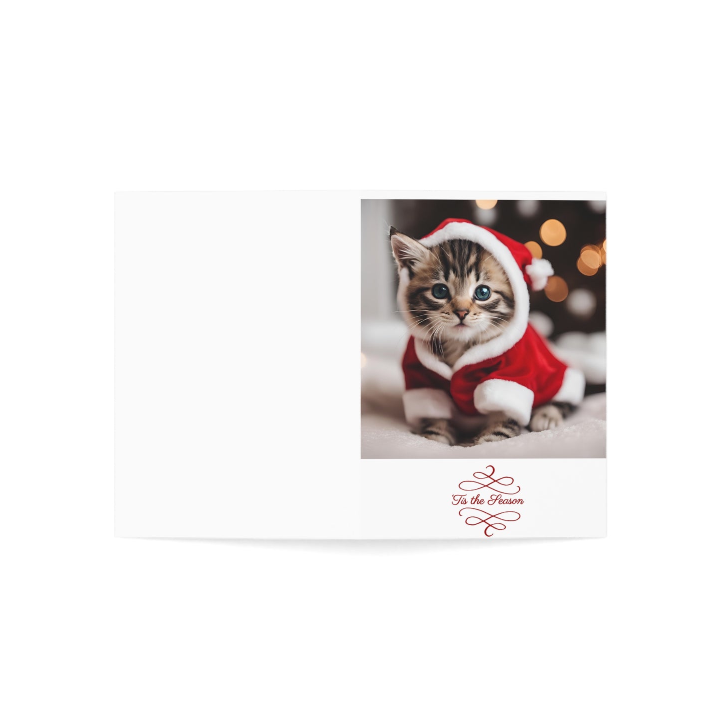 Adorable Cat Christmas Greeting Cards - Set of 1, 10, 30, or 50 - aMOOsing Designs