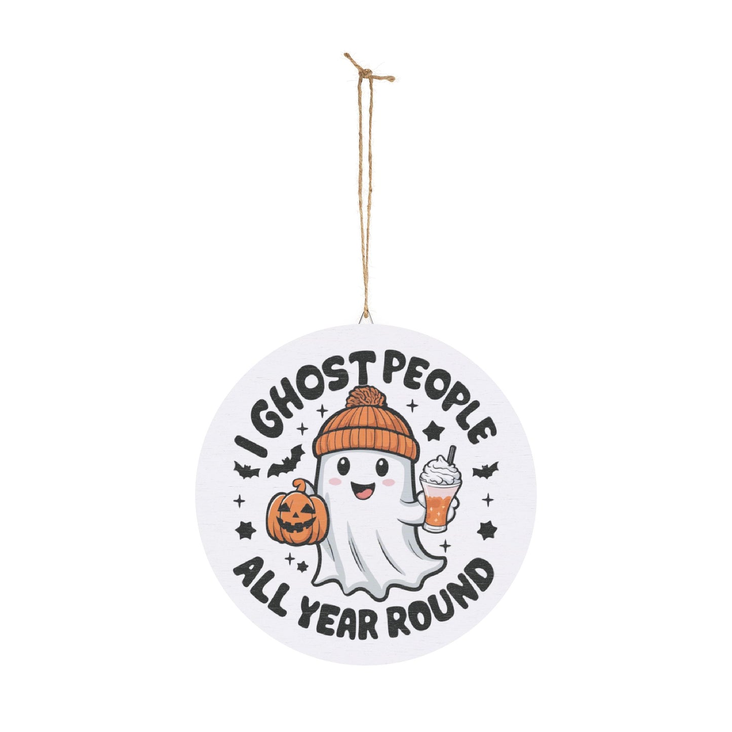I Ghost People- Cute Halloween Decor, Wood Sign, Spooky Home Decor, Halloween Wall Art