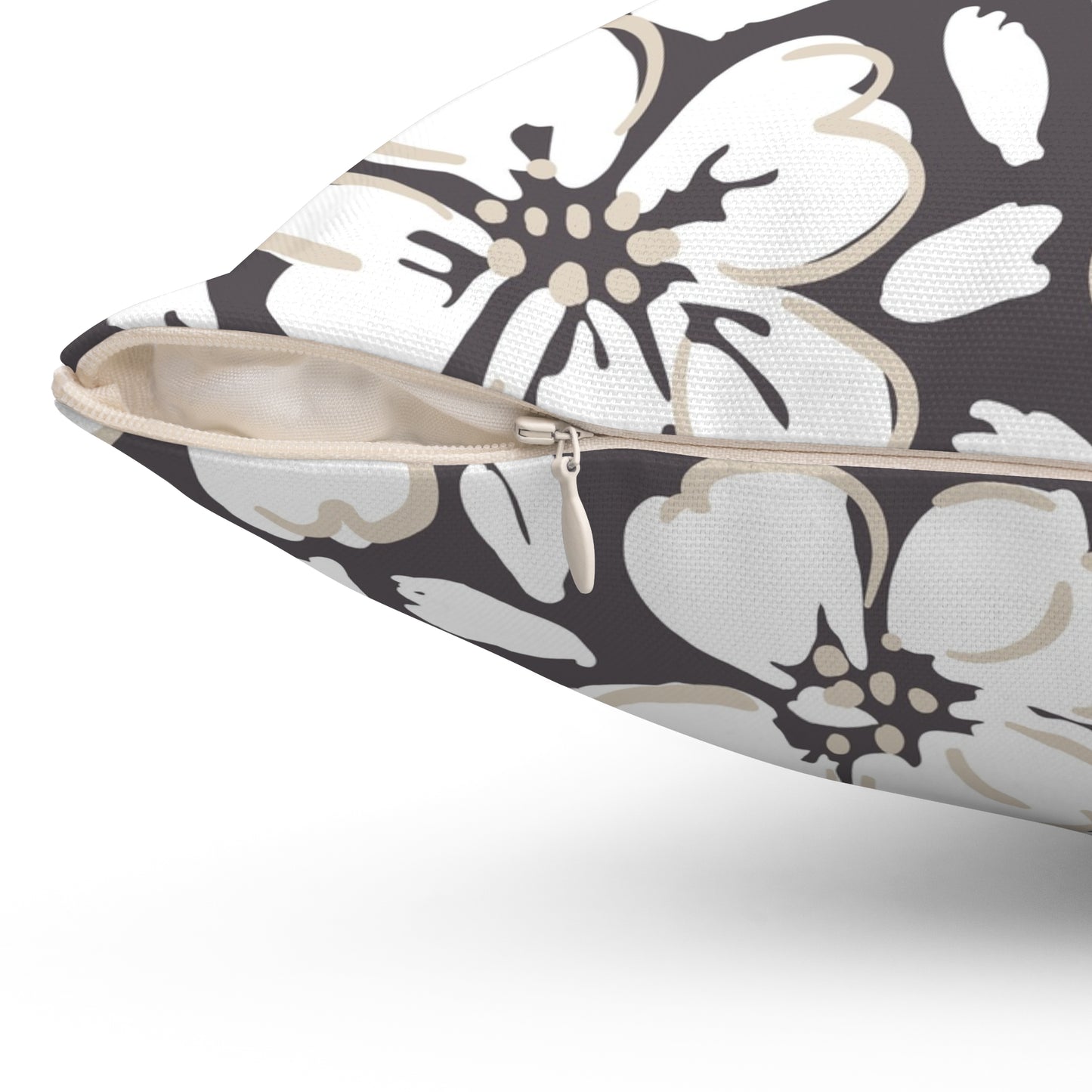 Chic Floral Square Pillow, Cozy Home Decor, Modern Cushion, Gift for Her, Housewarming Present, Living Room Accent - aMOOsing Designs