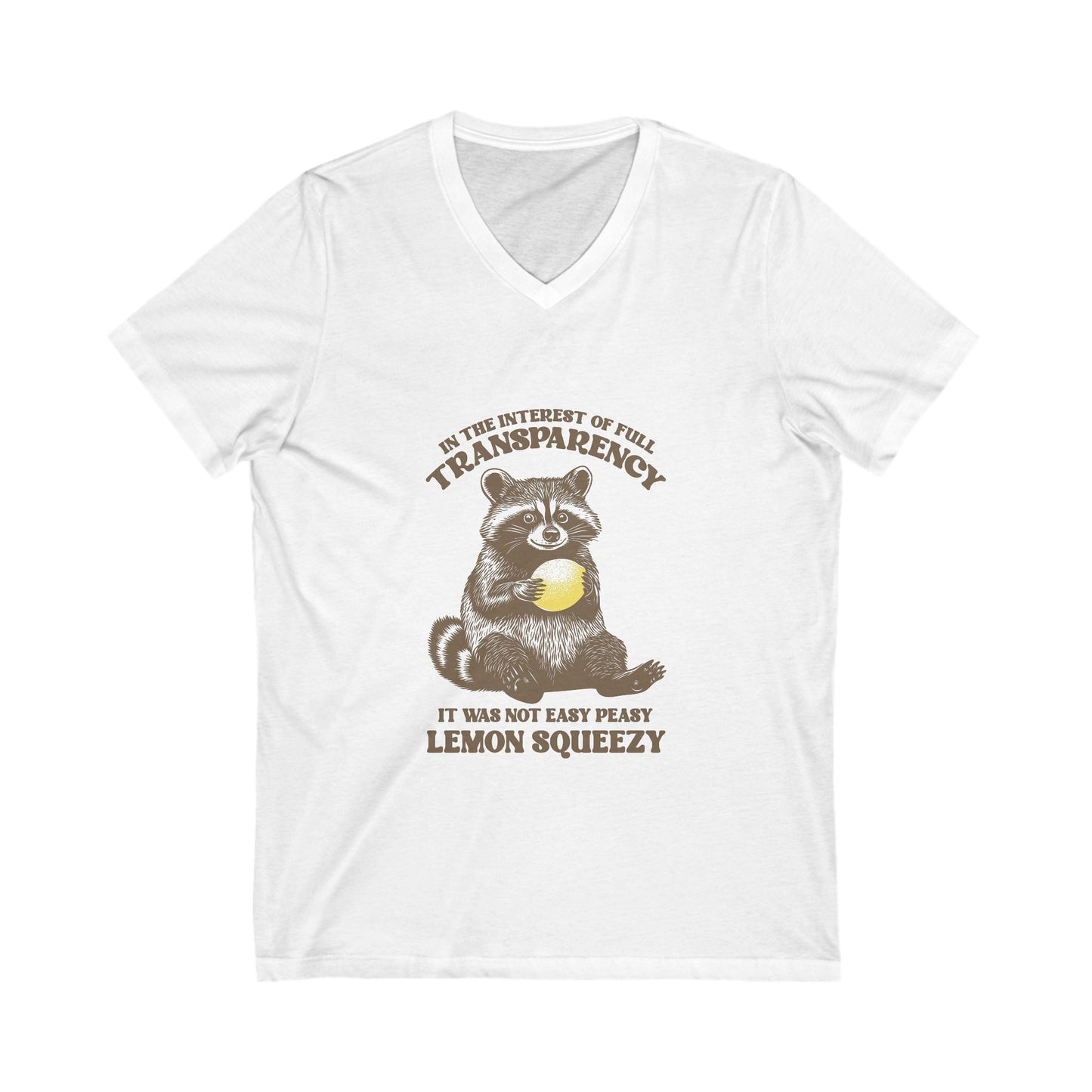 Funny Raccoon Tee, Humorous V-Neck Shirt, Animal Lover Gift, Casual Summer T-Shirt, Unique Gift for Friends