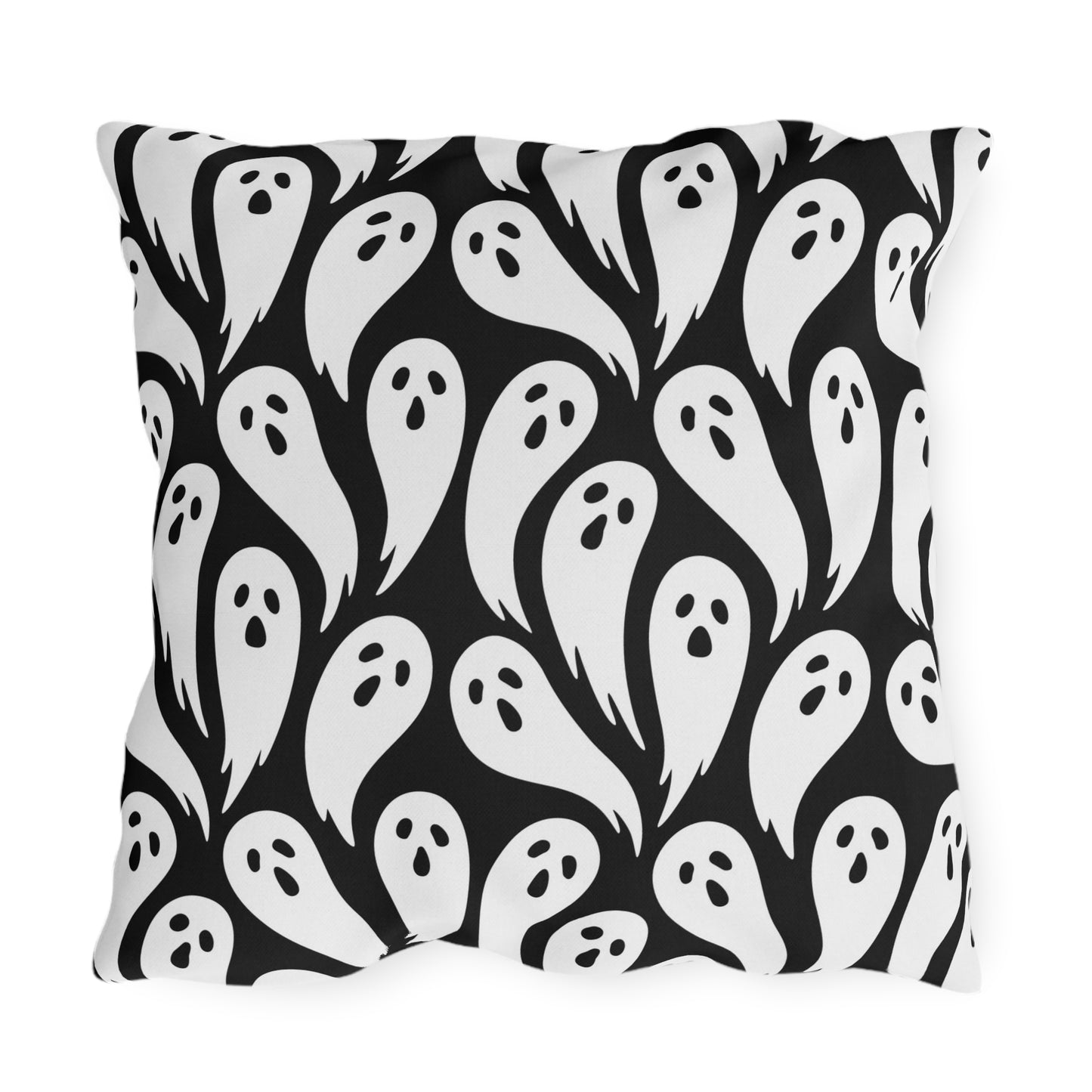 Spooky Ghost Outdoor Pillow, Halloween Decor, Patio Cushion, Seasonal Throw Pillow, Fall Outdoor Accessories, Haunted House Decor