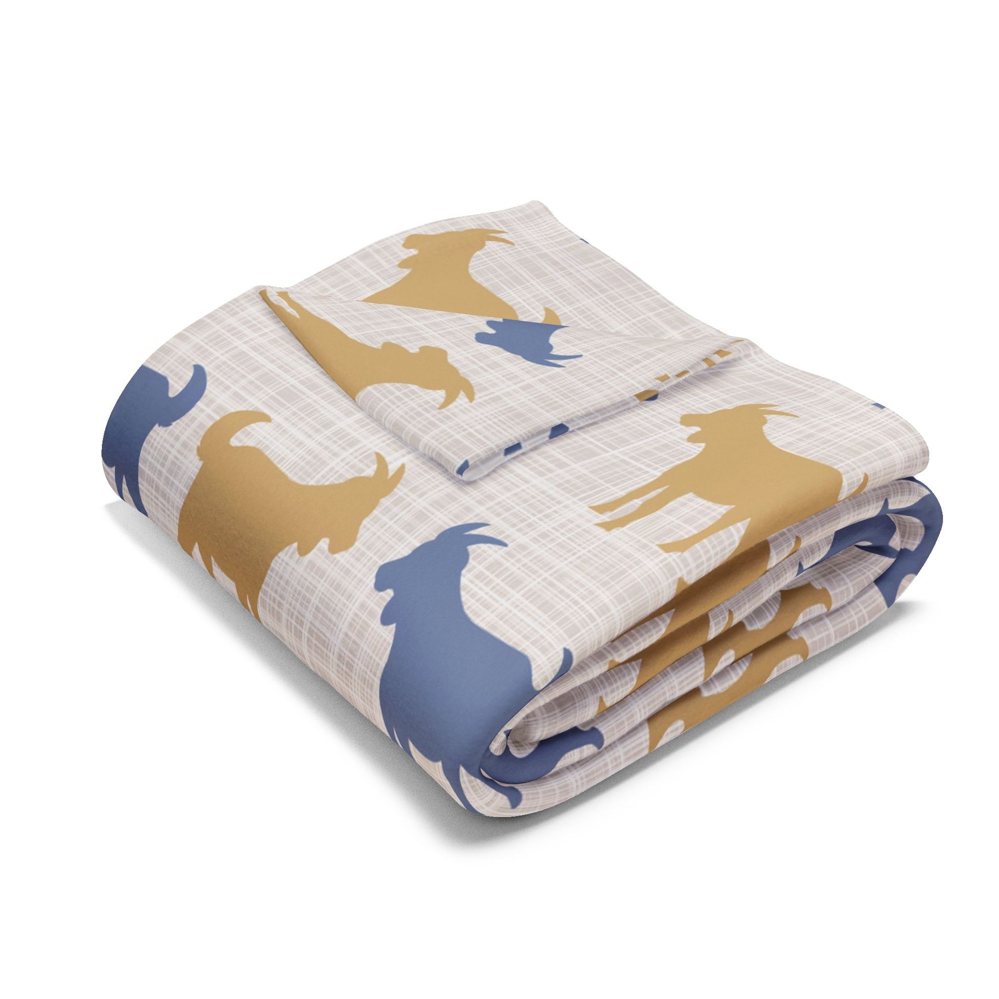 Fleece Blanket, Cozy Goats-Themed Arctic Throw, Bedding Decor, Gift for Animal Lovers, Home Accessory - aMOOsing Designs