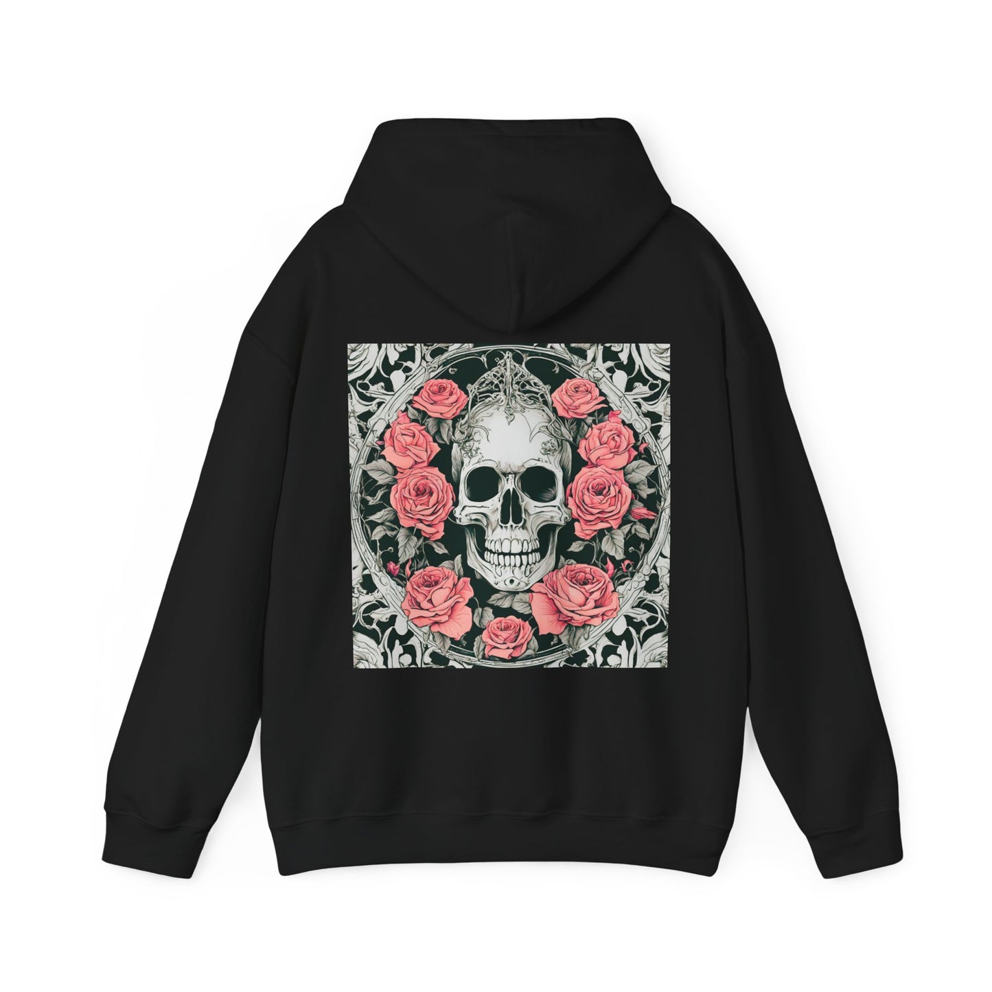 Skeletons n Roses- Unisex Heavy Blend™ Hooded Sweatshirt - aMOOsing Designs