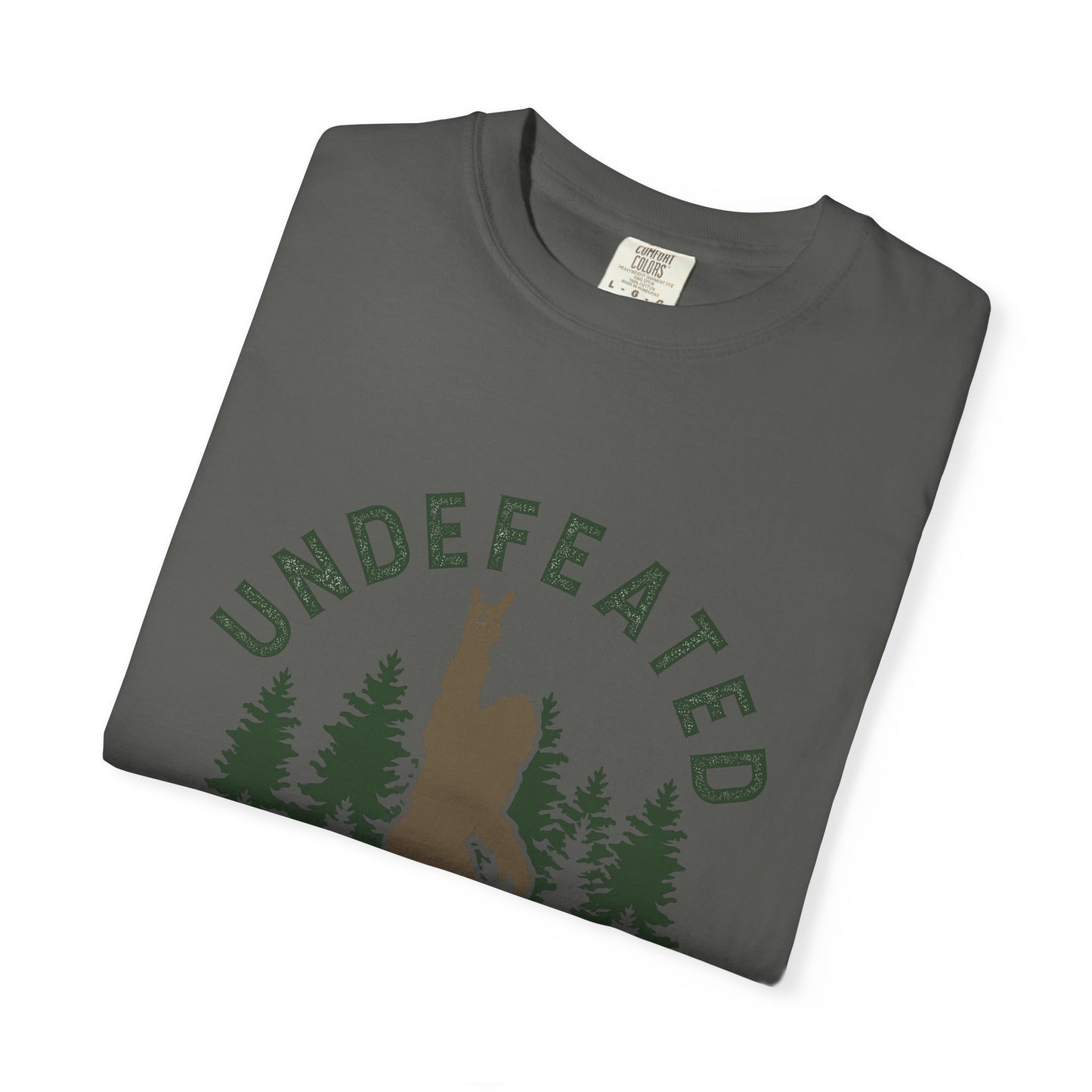Undefeated Hide & Seek Champion T-shirt, Funny Outdoor Adventure Tee, Nature Lover Gift, Big Foot Shirt, Unisex Garment-Dyed, Adventure