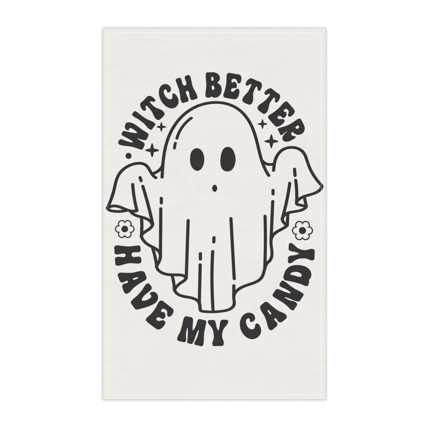 Witch Better Have My Candy Tea Towels, Fun Ghost Design Kitchen Decor, Perfect for Halloween Parties, Gift for Home Cooks, Kitchen Accessories