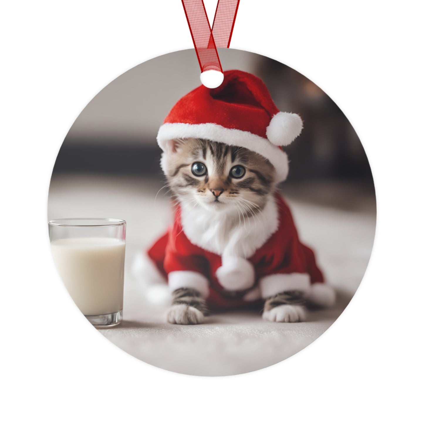 Festive Cat Ornament, Holiday Decor, Christmas Tree Decoration, Pet Lover Gift, Cute Kitty Keepsake