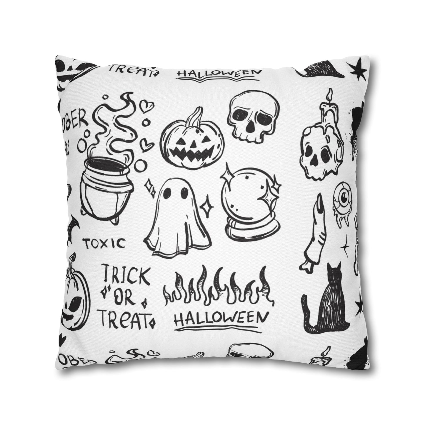 Halloween Ghost Pillowcase, Boo Decor, Spooky Home Cushion, Fall Pillows, Trick or Treat Theme, Holiday Accent Throw
