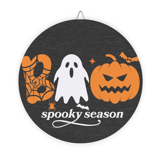 Halloween Wood Signs, Spooky Season Front Door Decor, Seasonal Celebration Wall Art, Festive Holiday Home Decoration, Fall Wooden Plaques