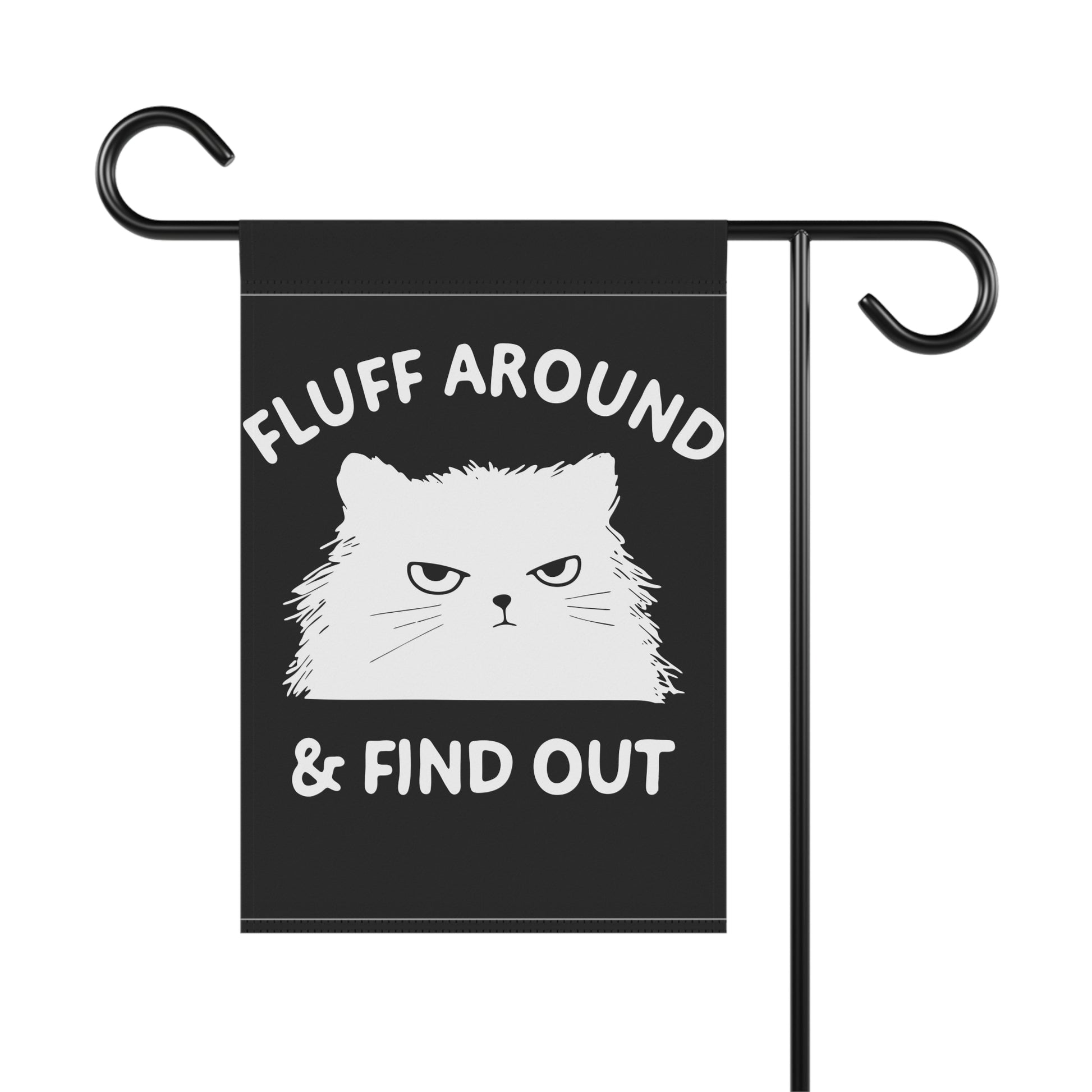 Fluff Around- Cat Garden Banner | Playful Outdoor Decor, Cat Lover Gift, Funny Flag for Garden, Home & Patio - aMOOsing Designs