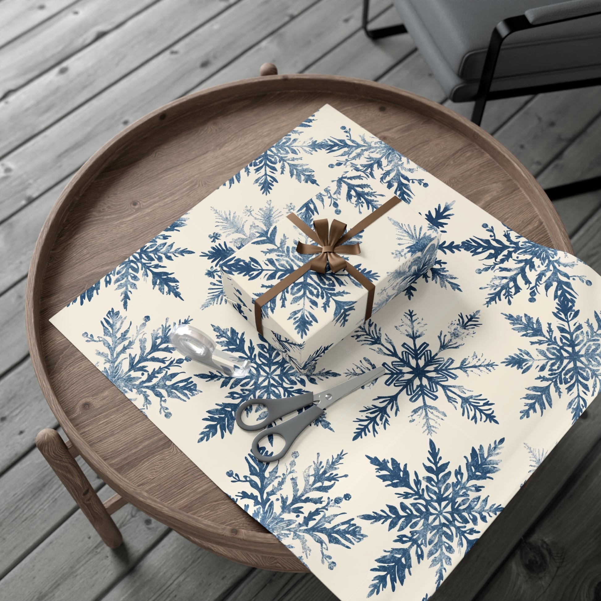 Elegant Snowflake Gift Wrap Papers - Perfect for Holidays and Celebrations - aMOOsing Designs