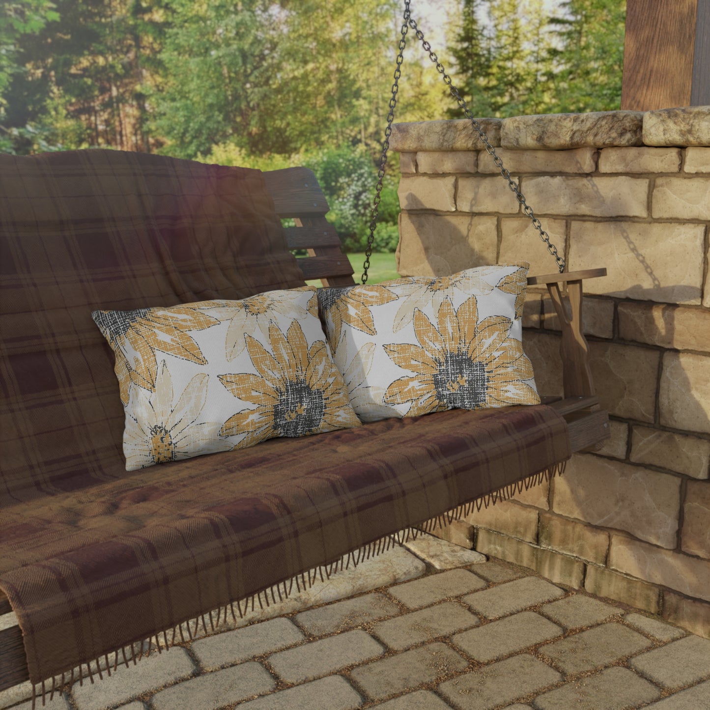 Sunflower Outdoor Pillows, Floral Patio Decor, Summer Cushions, Garden Pillow, Boho Home Accessories