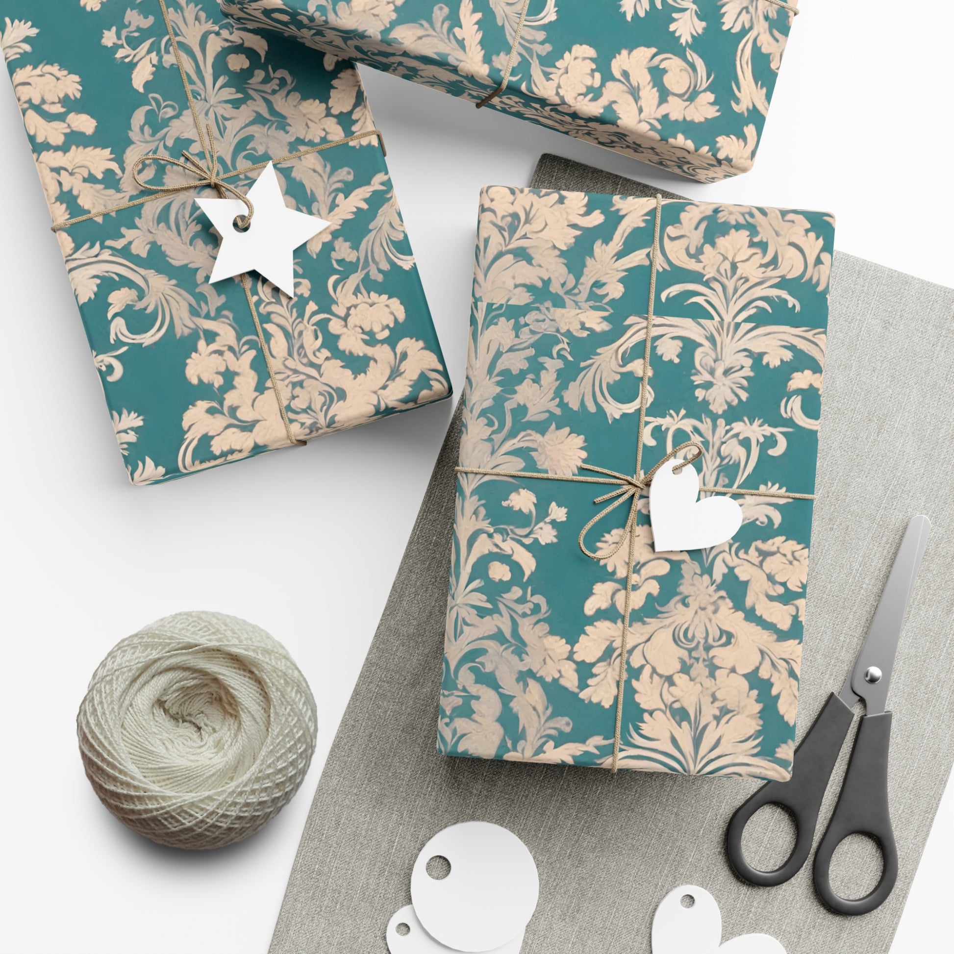 Elegant Floral Gift Wrap Papers, Artisanal Wrapping Paper for Birthdays, Weddings, Holidays, Eco-Friendly Packaging - aMOOsing Designs
