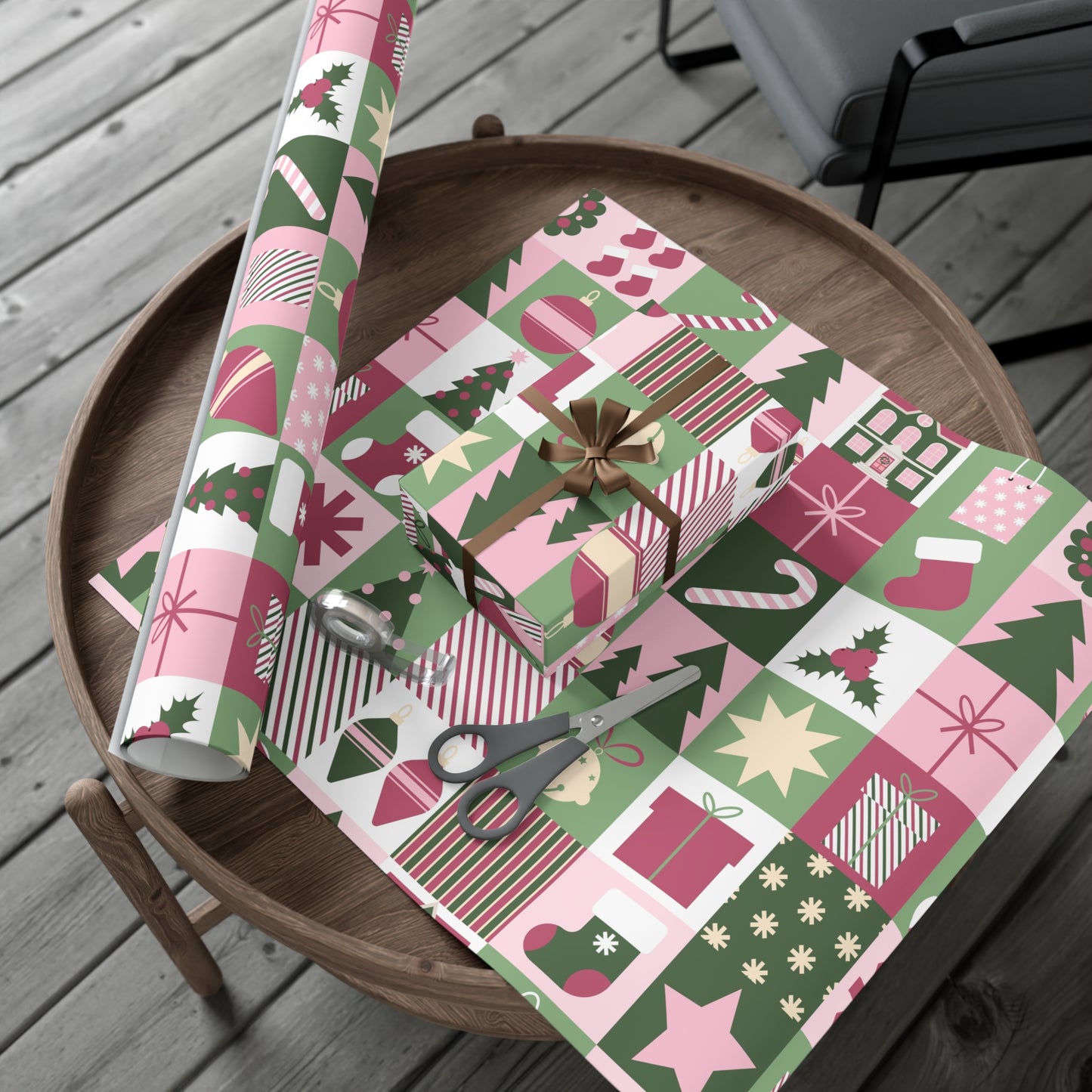 Festive Holiday Gift Wrap Papers - Christmas Patterns for Joyful Gifting - aMOOsing Designs