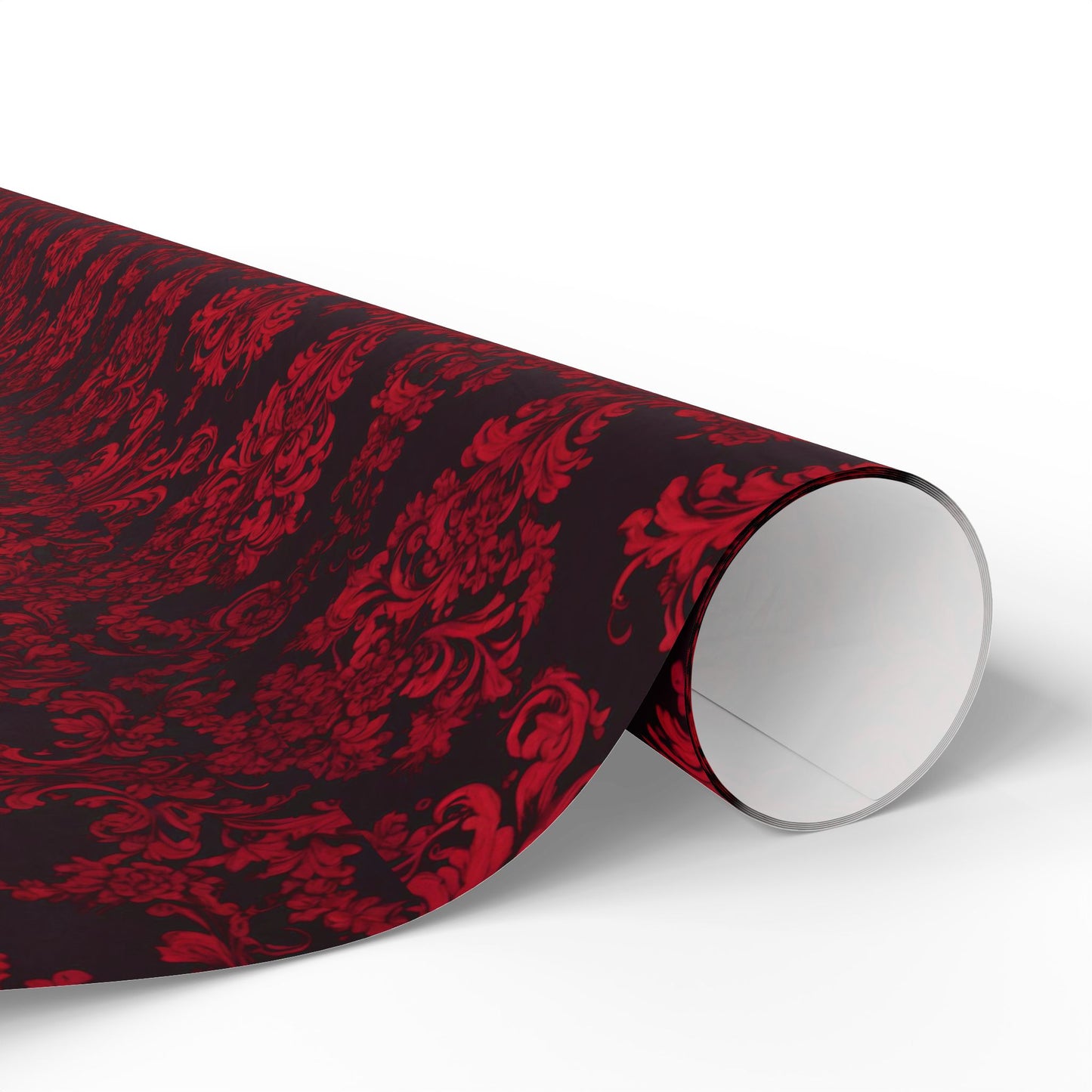 Luxurious Red Damask Wrapping Paper – A Romantic Touch for Weddings, Holidays & Grand Celebrations