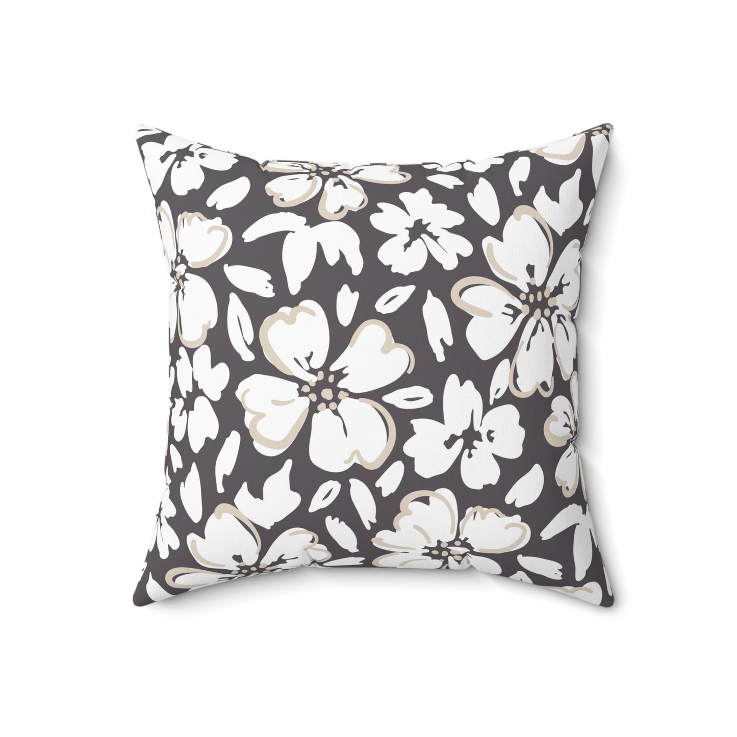 Chic Floral Square Pillow, Cozy Home Decor, Modern Cushion, Gift for Her, Housewarming Present, Living Room Accent - aMOOsing Designs