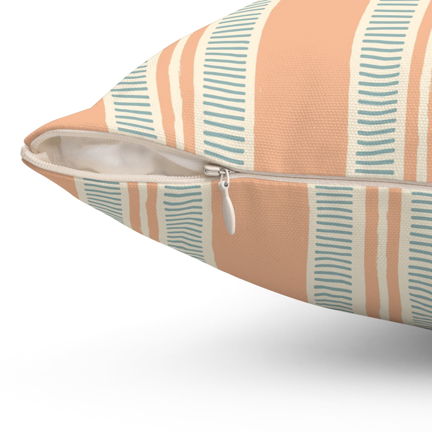 Modern Minimalist Square Pillow, Cozy Decorative Cushion for Living Room, Gift for Home Decor Lovers, Neutral Striped Accent - aMOOsing Designs