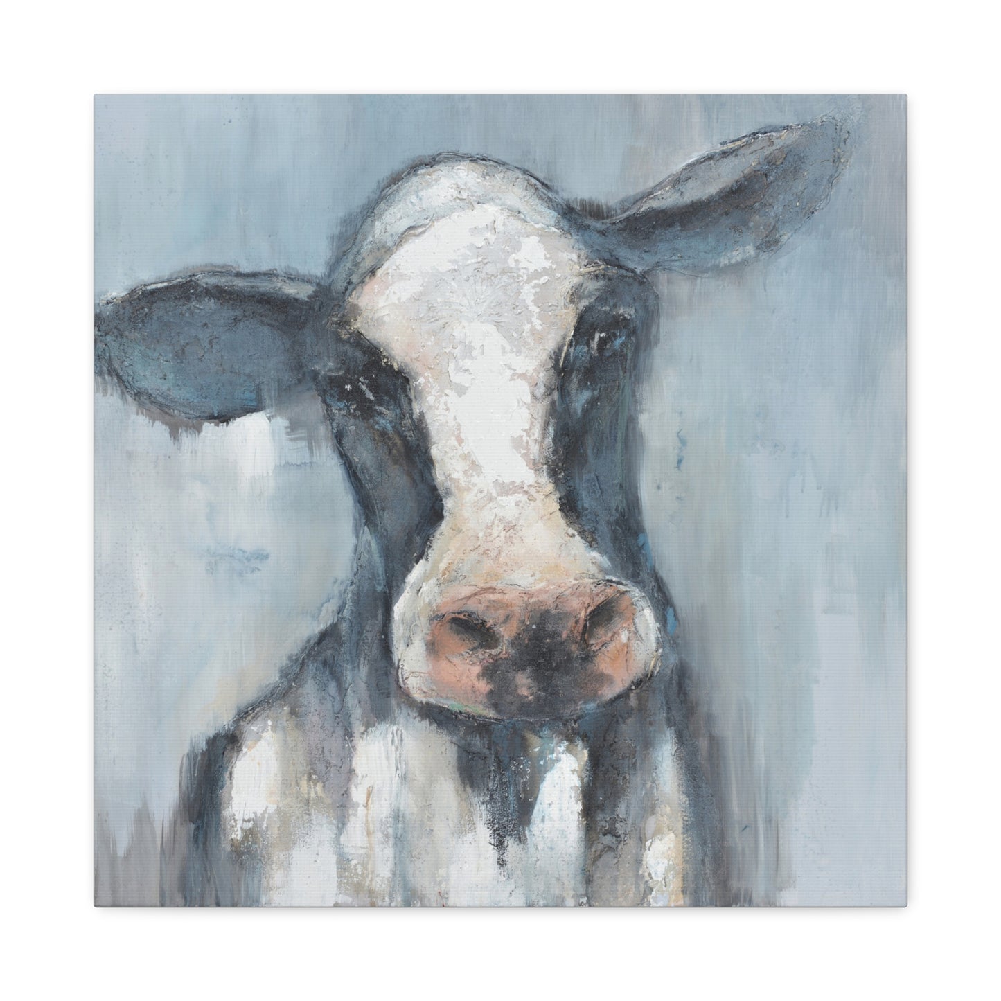Rustic Cow Portrait Canvas Wall Art - Perfect Farmhouse Decor - aMOOsing Designs