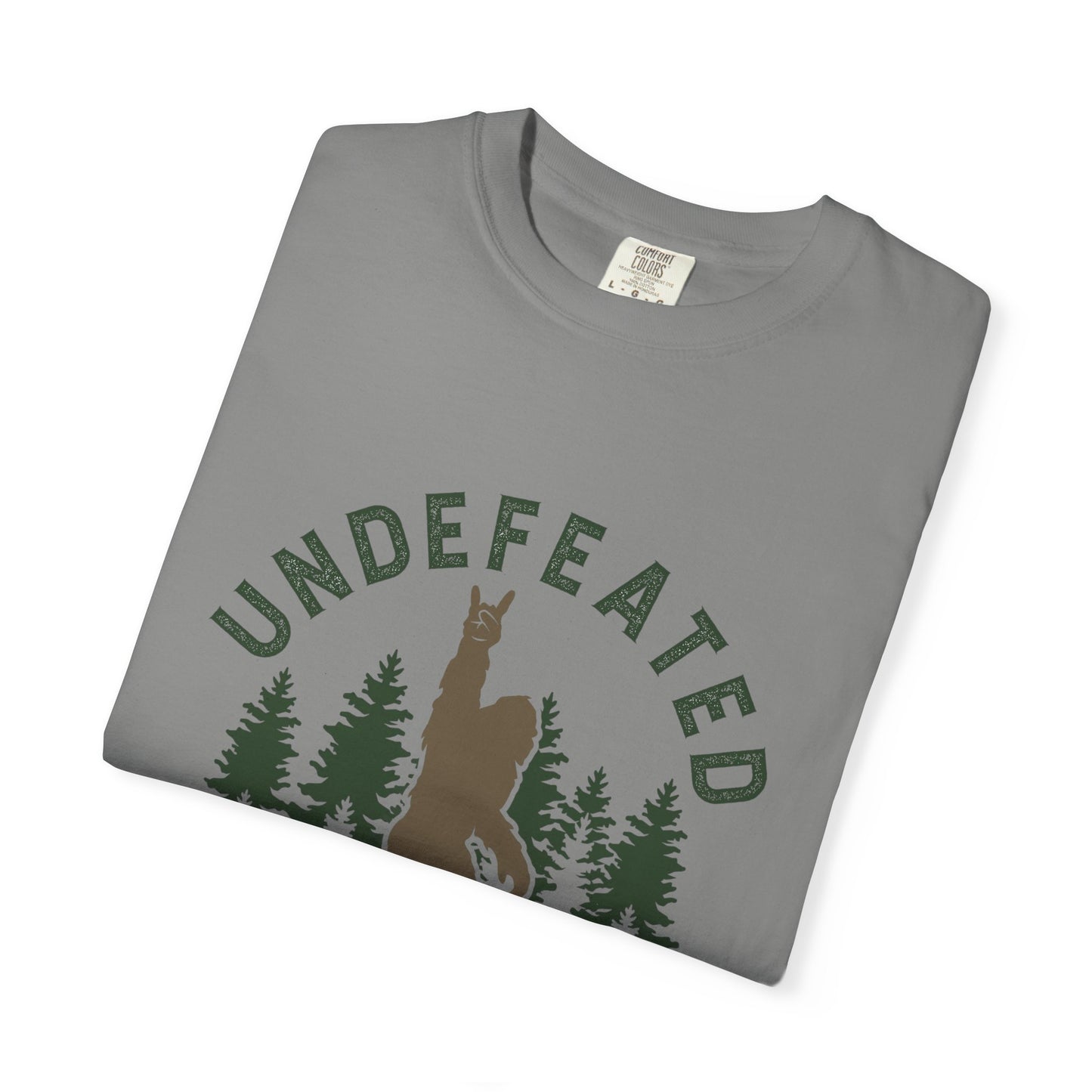 Undefeated Hide & Seek Champion T-shirt, Funny Outdoor Adventure Tee, Nature Lover Gift, Big Foot Shirt, Unisex Garment-Dyed, Adventure