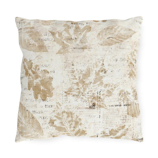 Rustic Floral Outdoor Pillows, Cozy Patio Decor, Garden Cushion Covers, Vintage Style Throw Pillows, Neutral Home Accessories