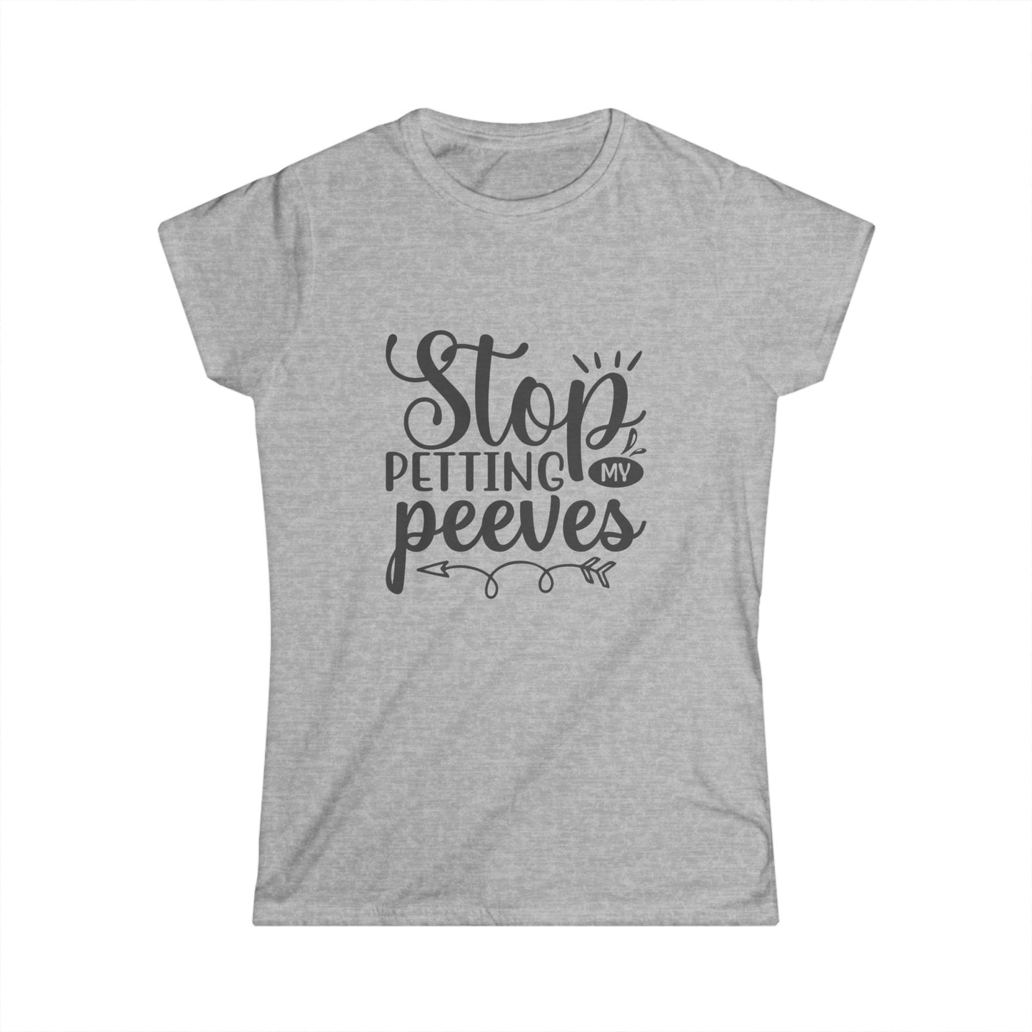Funny Womens Tee - Stop Petting My Peeves Shirt - aMOOsing Designs