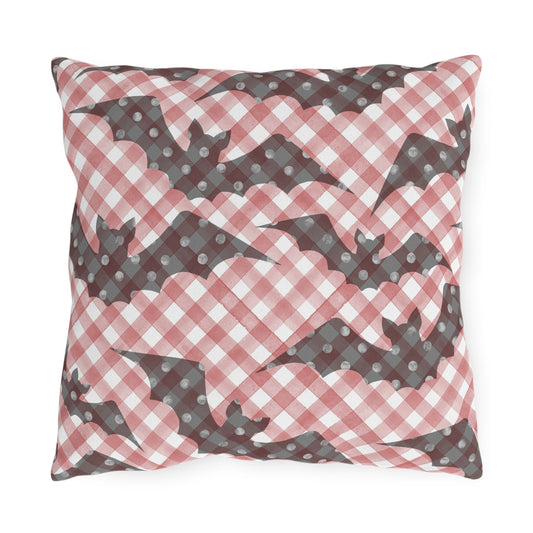 Going Batty- Halloween Outdoor Pillow - Cozy Decor, Garden Accent, Spooky Cushion, Haunted House, Fall Festivities