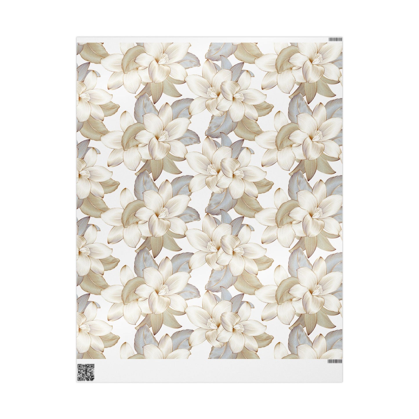 Elegant Floral Wrapping Paper, Gift Wrap for Special Occasions, Eco-Friendly Gift Wrapping, Wedding, Birthday, Christmas - aMOOsing Designs
