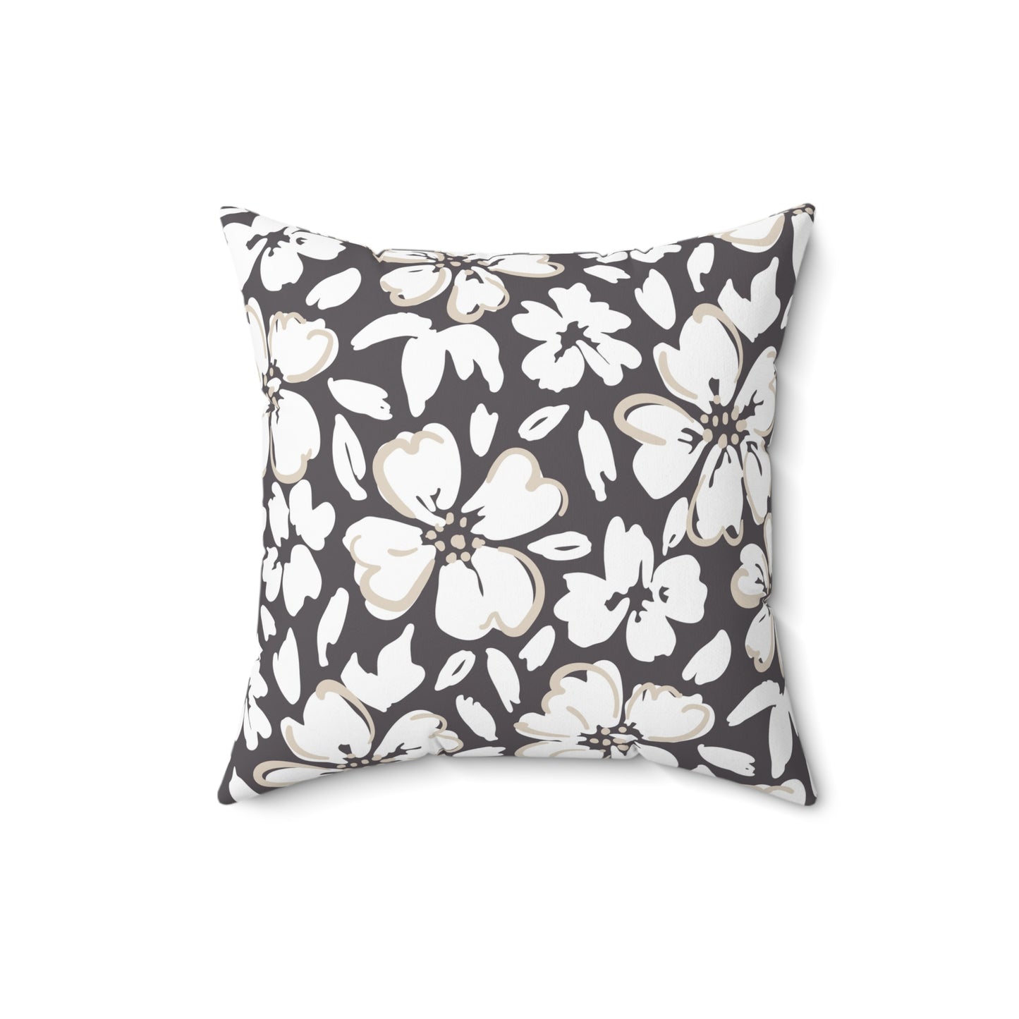 Chic Floral Square Pillow, Cozy Home Decor, Modern Cushion, Gift for Her, Housewarming Present, Living Room Accent - aMOOsing Designs