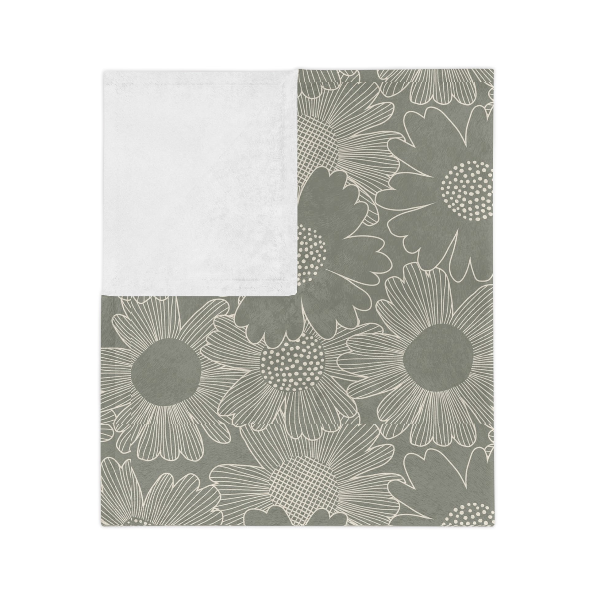 Sunflower Velveteen Microfiber Blanket - Cozy Floral Throw for Relaxation, Gift for Home Decor, Warm Fleece Blanket, Housewarming Gift, - aMOOsing Designs