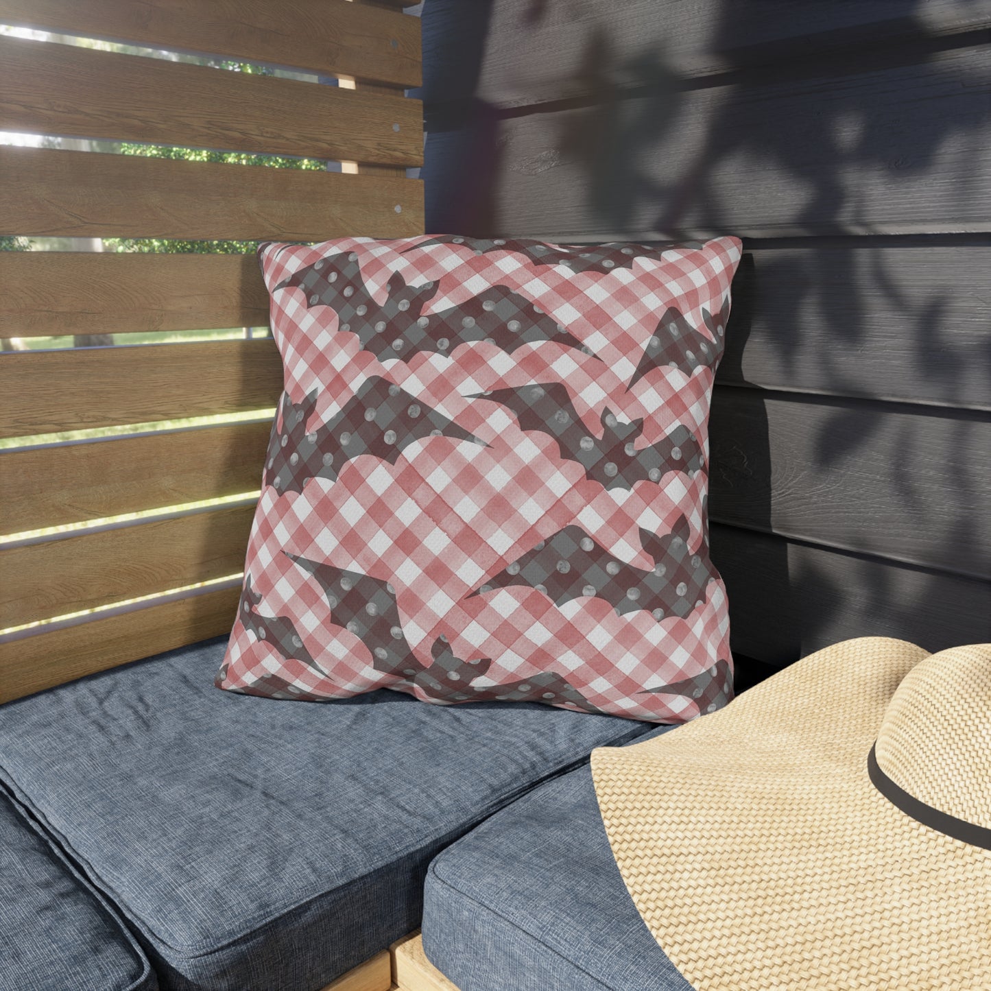 Going Batty- Halloween Outdoor Pillow - Cozy Decor, Garden Accent, Spooky Cushion, Haunted House, Fall Festivities