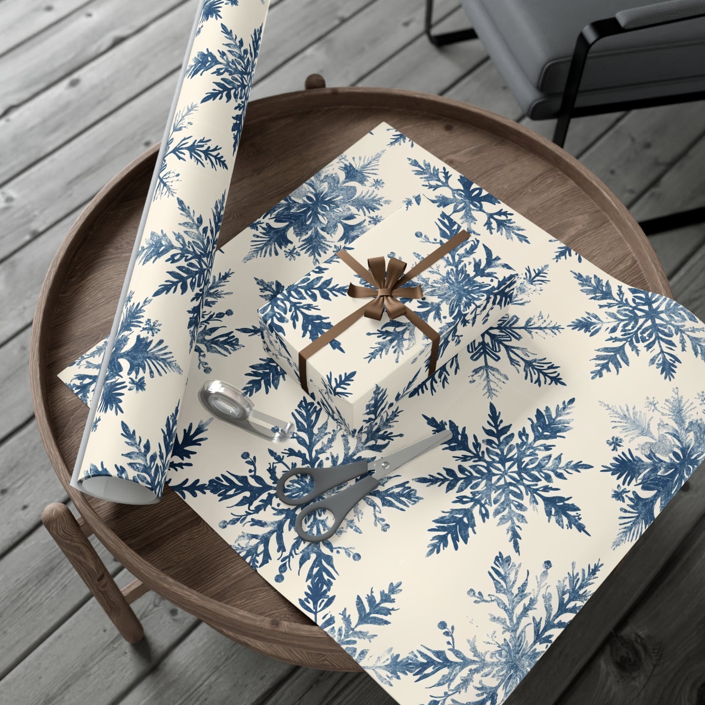 Elegant Snowflake Gift Wrap Papers - Perfect for Holidays and Celebrations - aMOOsing Designs